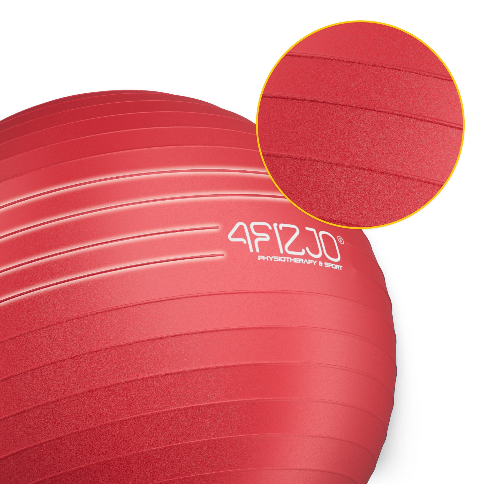 М'яч для фітнесу (фітбол) 4FIZJO 55 см Anti-Burst Red (P-5907222931509) — мініатюра 10