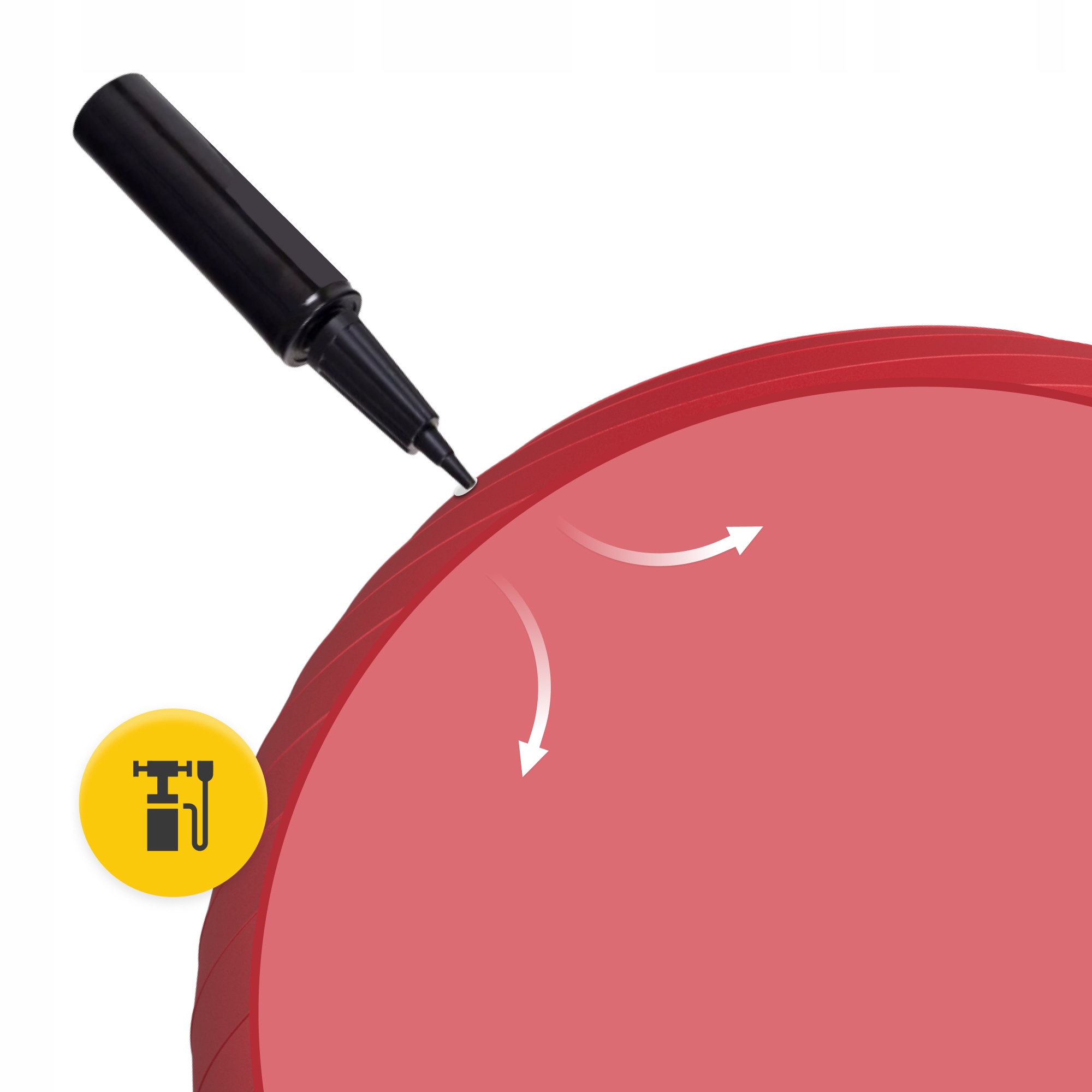 М'яч для фітнесу (фітбол) 4FIZJO 55 см Anti-Burst Red (P-5907222931509) — мініатюра 7