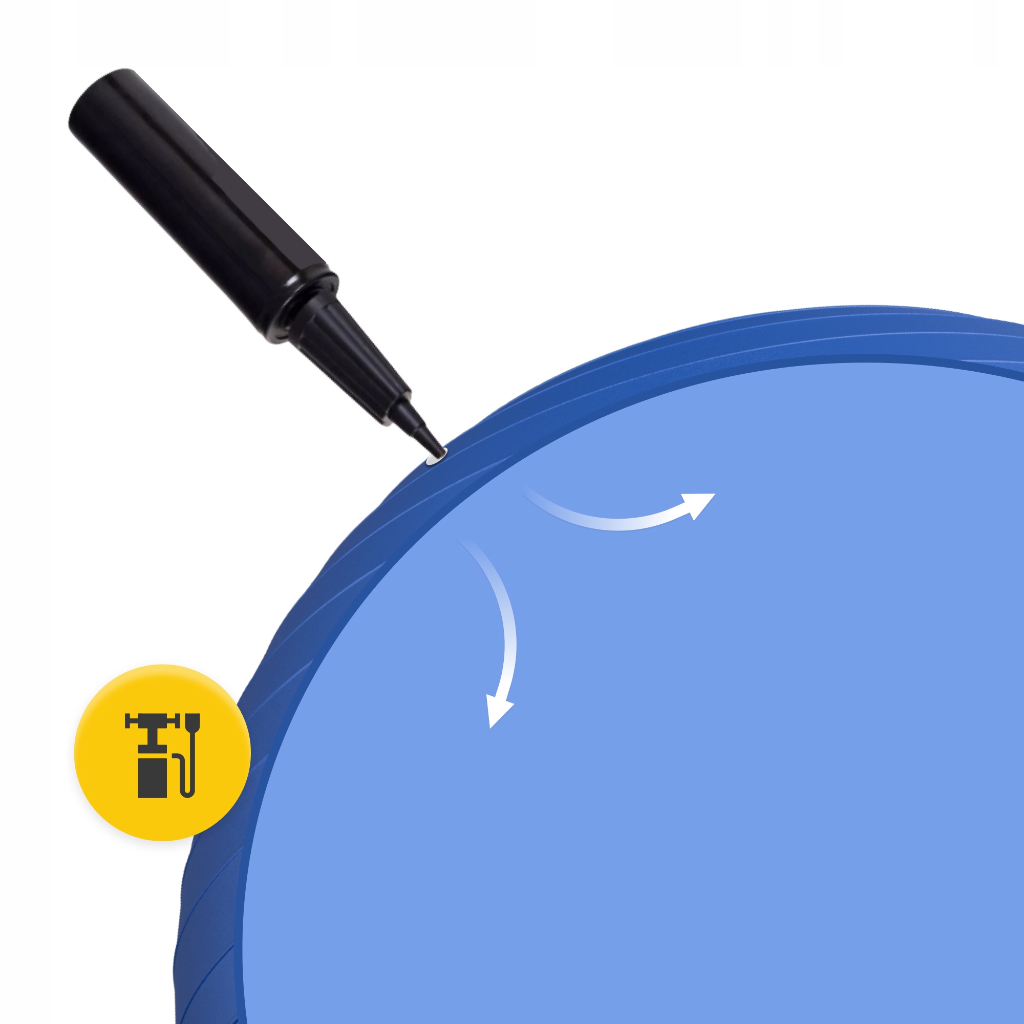 М'яч для фітнесу (фітбол) 4FIZJO 65 см Anti-Burst Blue (P-5907222931493) — мініатюра 8