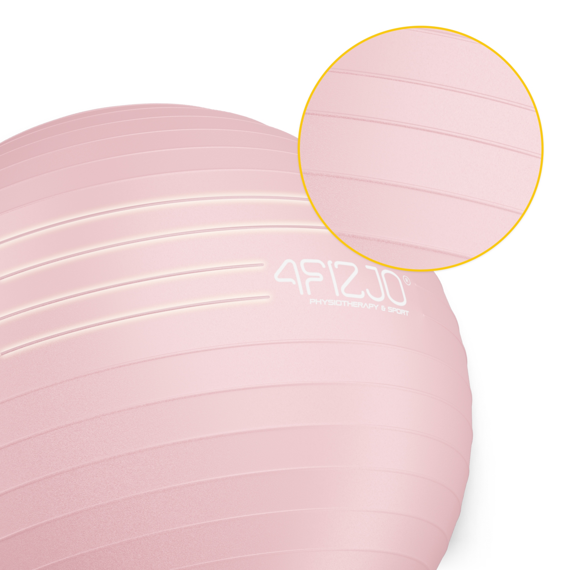 М'яч для фітнесу (фітбол) 4FIZJO 65 см Anti-Burst Pink (P-5907739317384) — мініатюра 6