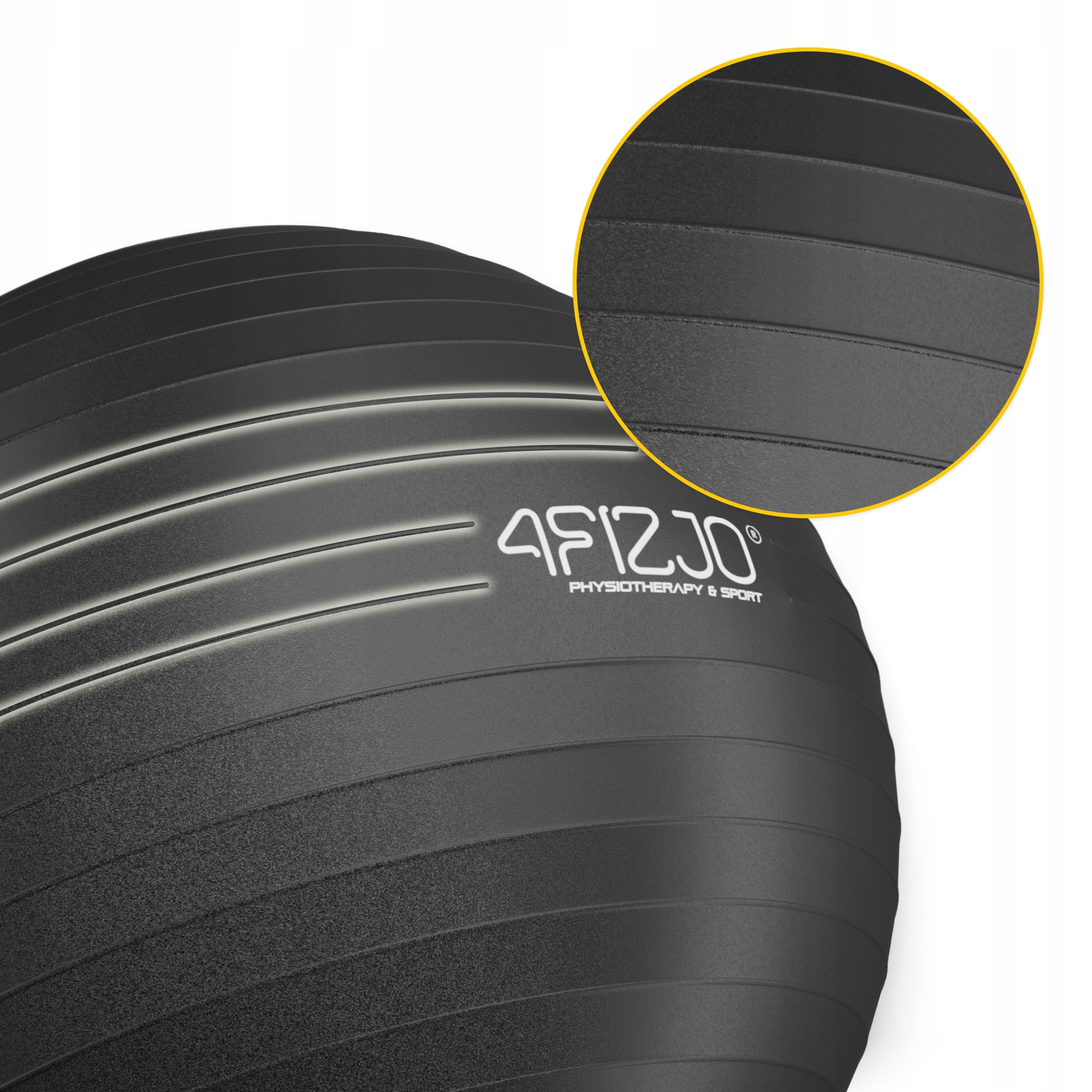 М'яч для фітнесу (фітбол) 4FIZJO 75 см Anti-Burst Black (P-5907739316370) — мініатюра 10