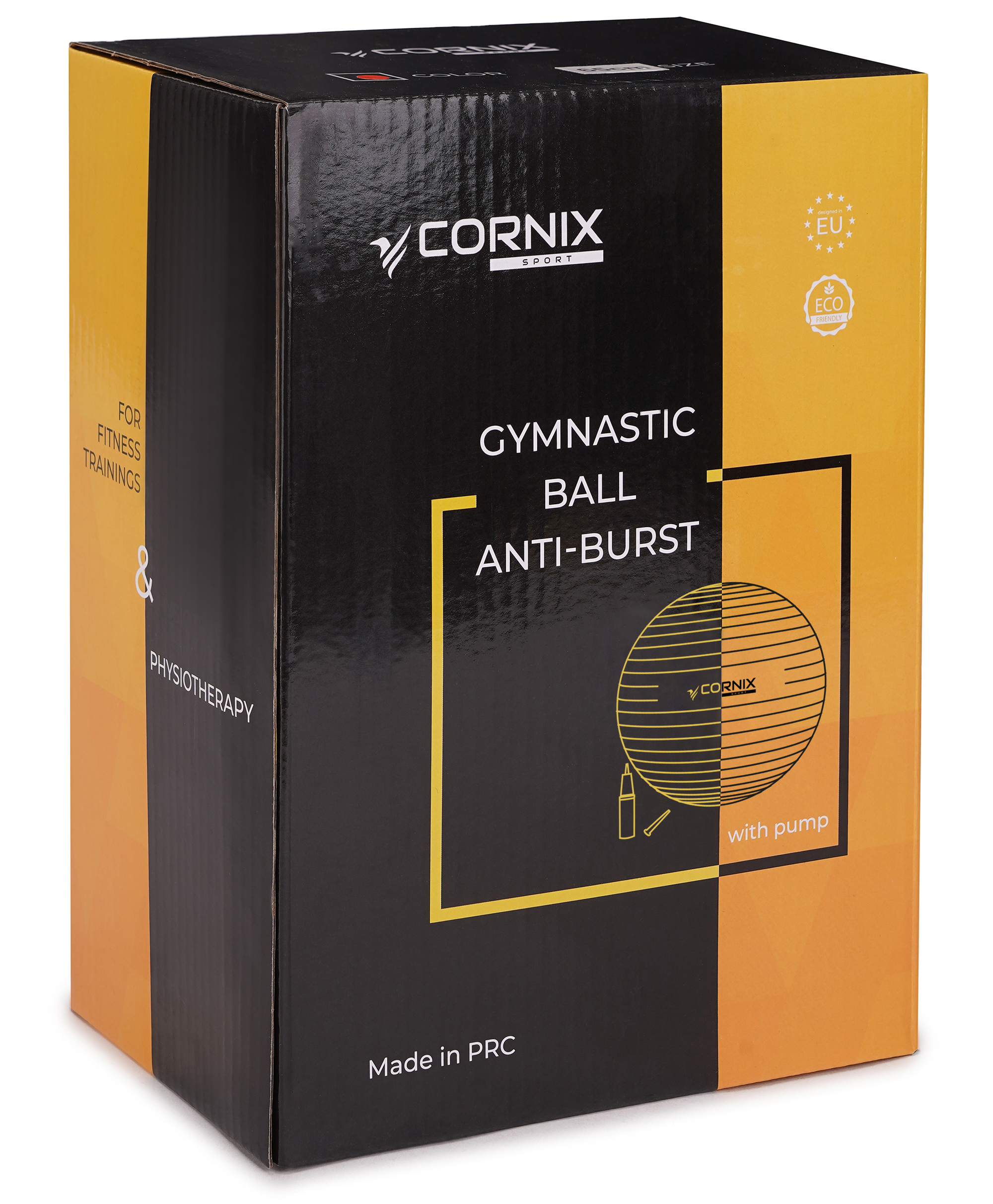 М'яч для фітнесу (фітбол) Cornix 55 см Anti-Burst XR-0360 Mint — мініатюра 9