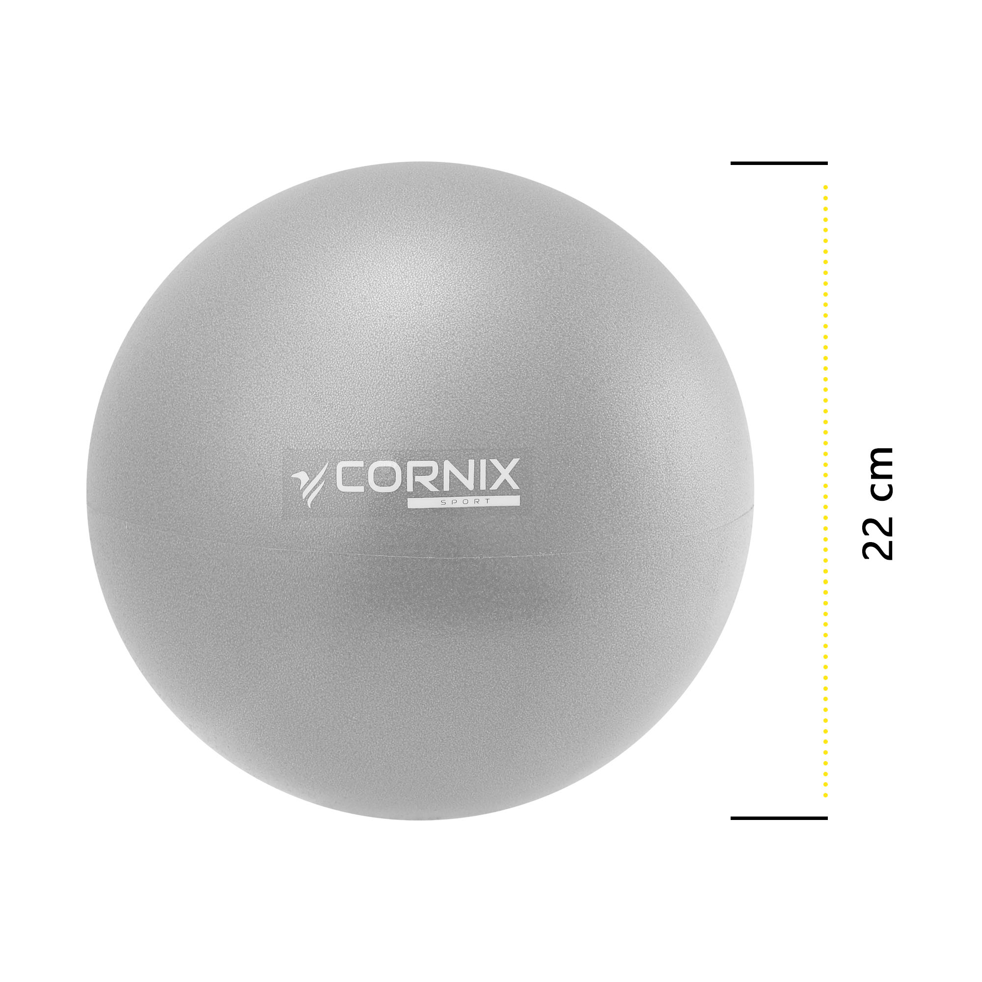 М'яч для пілатесу, йоги, реабілітації Cornix MiniGYMball 22 см XR-0227 Grey — фото 2