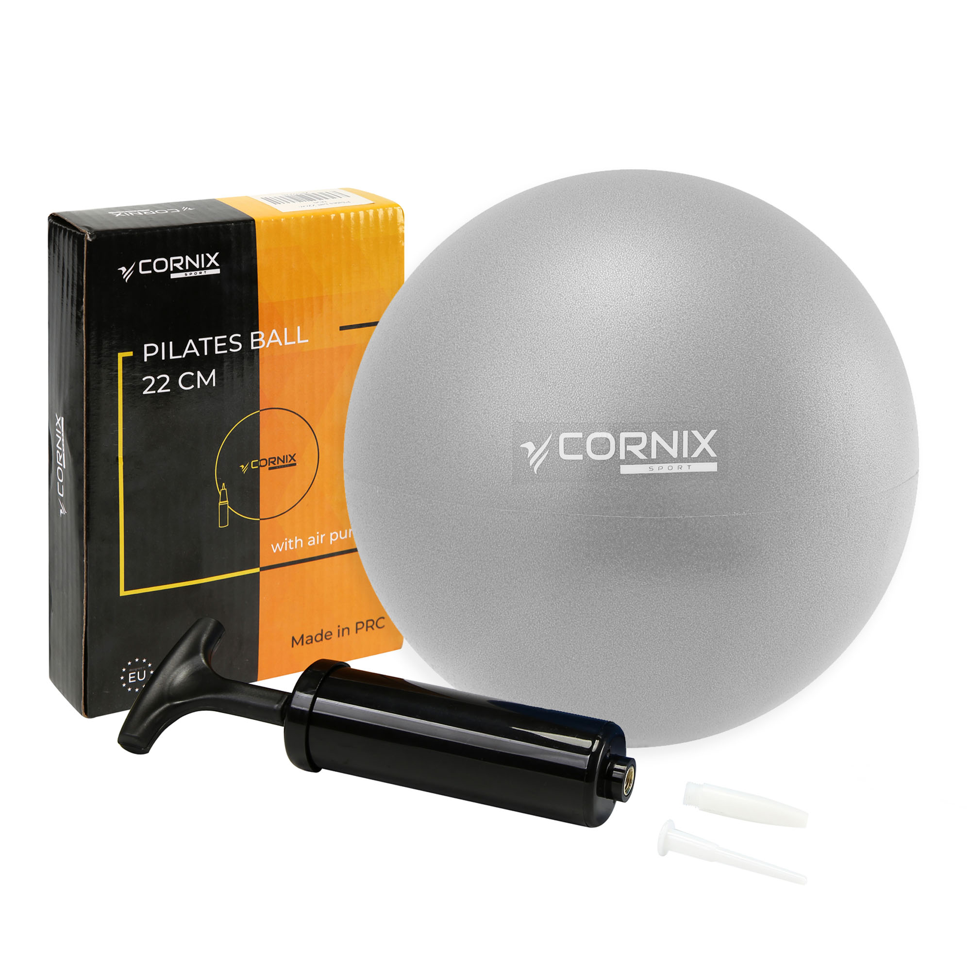 М'яч для пілатесу, йоги, реабілітації Cornix MiniGYMball 22 см XR-0227 Grey — фото 1