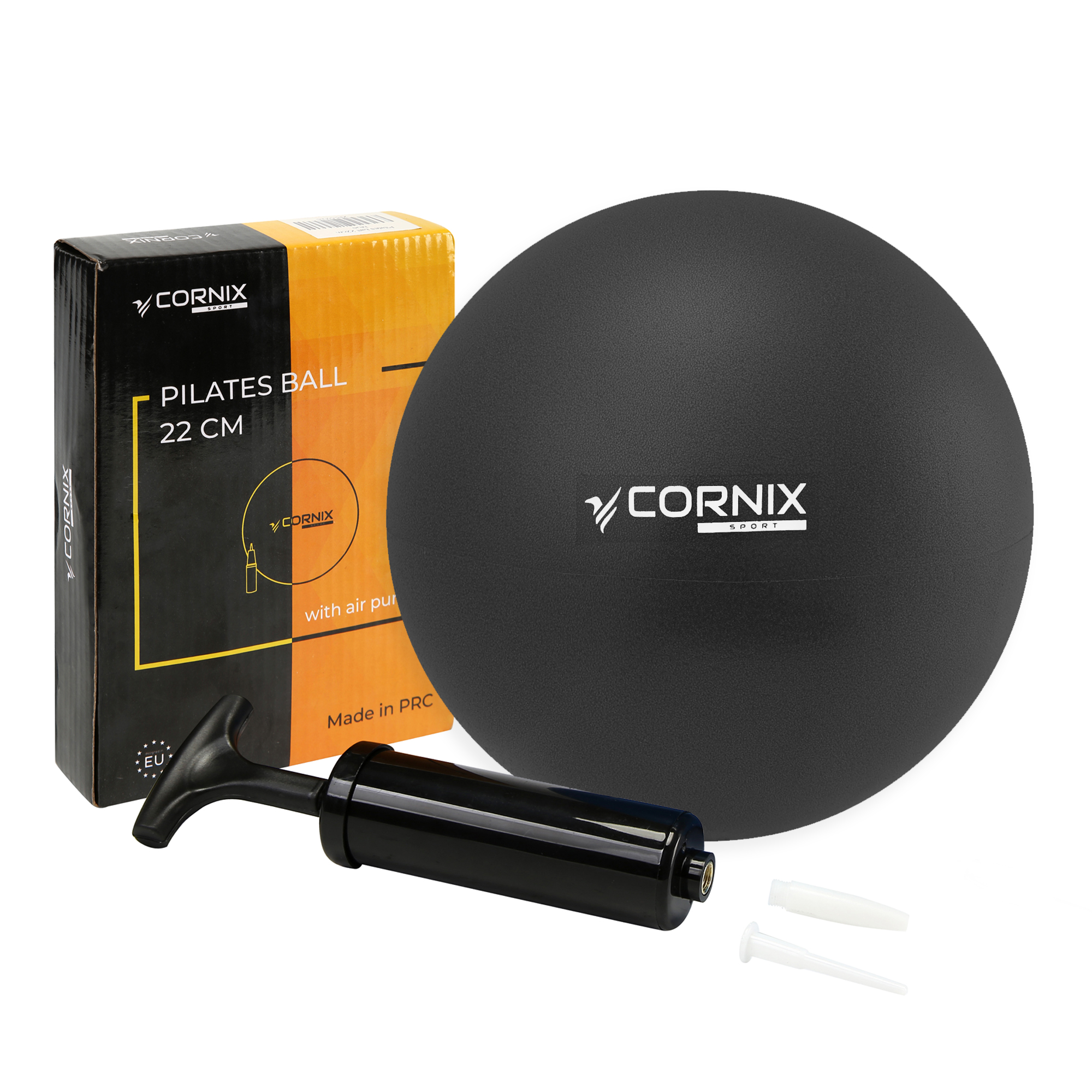 М'яч для пілатесу, йоги, реабілітації Cornix MiniGYMball 22 см XR-0371 Black — фото 1
