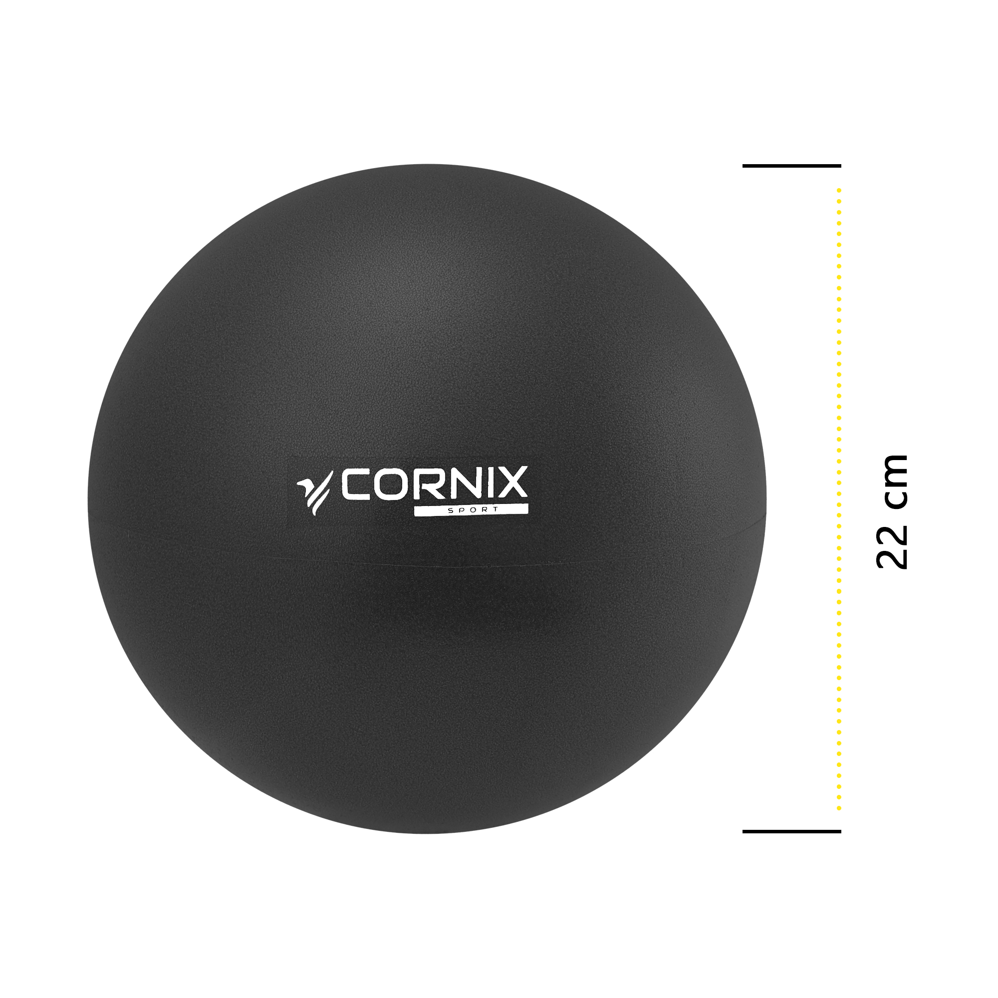 М'яч для пілатесу, йоги, реабілітації Cornix MiniGYMball 22 см XR-0371 Black — фото 3