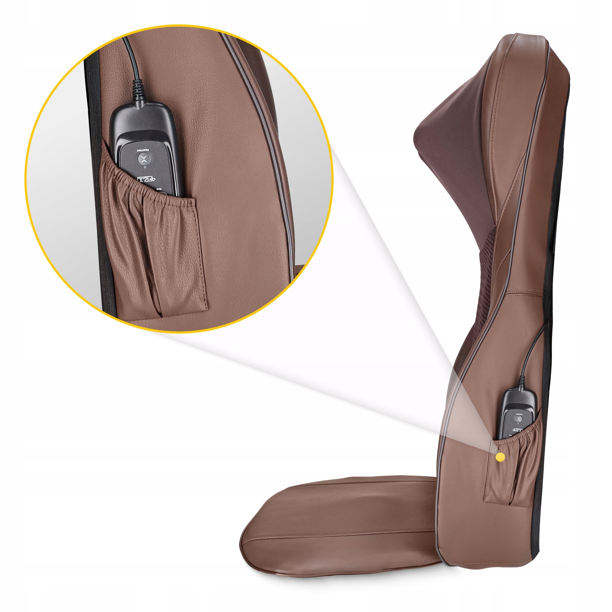 Масажна накидка 4FIZJO Ultra багатофункціональна, з підігрівом Brown (P-5905973404105) — фото 4