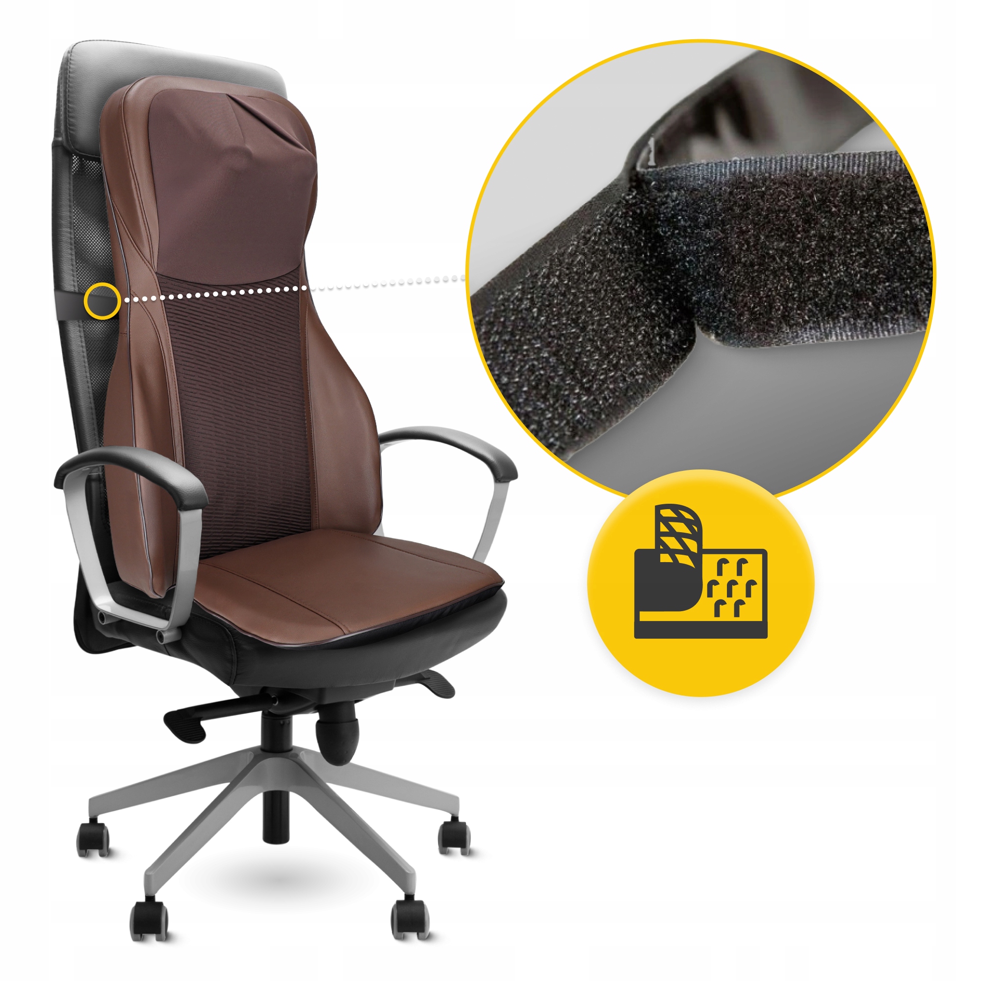 Масажна накидка 4FIZJO Ultra багатофункціональна, з підігрівом Brown (P-5905973404105) — фото 2
