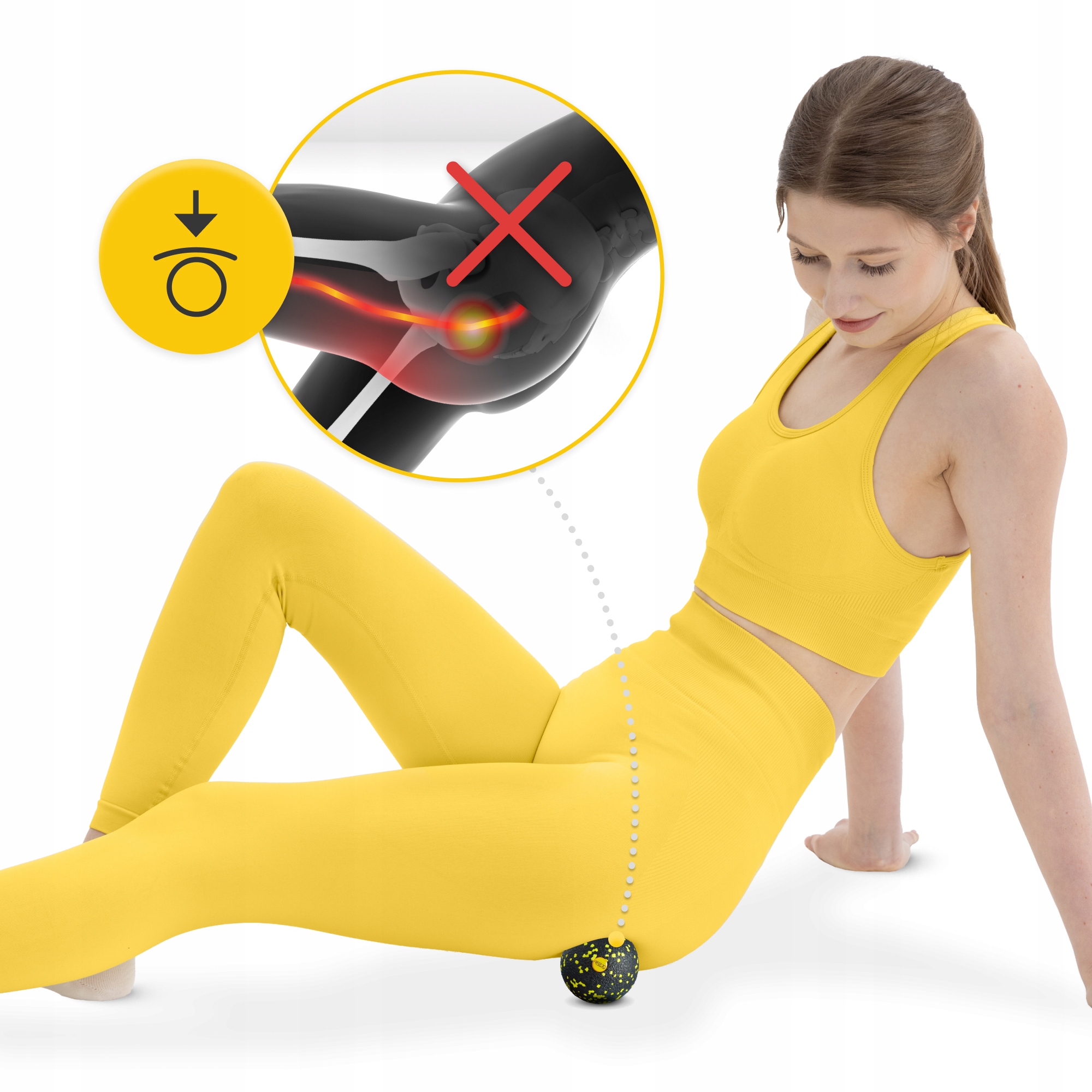 Масажний м'яч 4FIZJO EPP Ball 08 Black/Yellow (P-5907222931240) — мініатюра 7