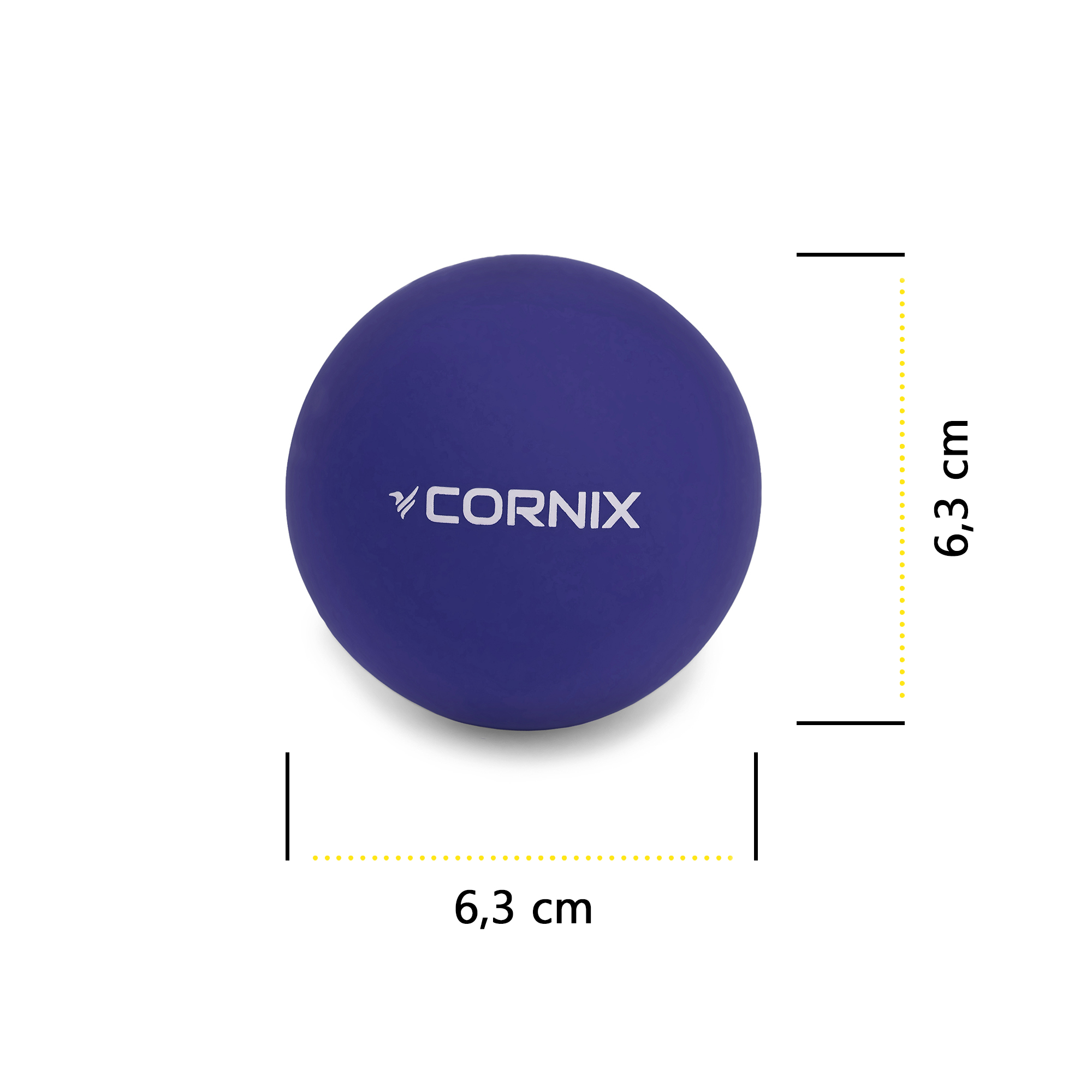 Масажний м'яч Cornix Lacrosse Ball 6.3 см XR-0229 Navy Blue — фото 2
