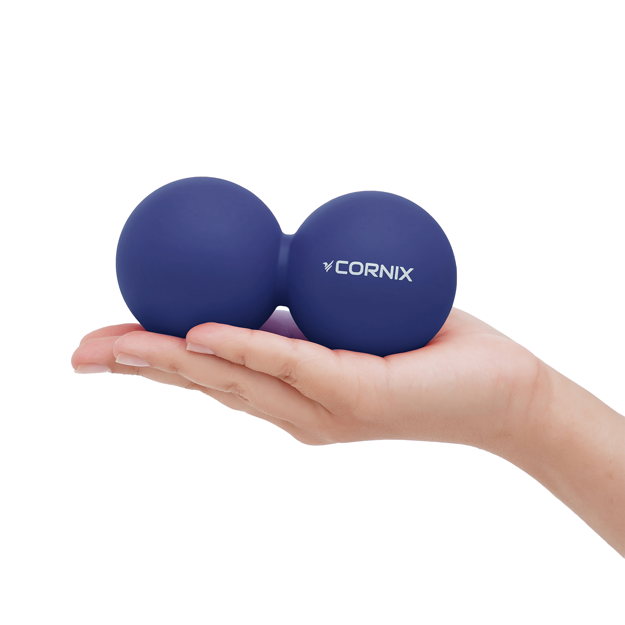 Масажний м'яч Cornix Lacrosse DuoBall 6.3 x 12.6 см XR-0109 Navy Blue — фото 4
