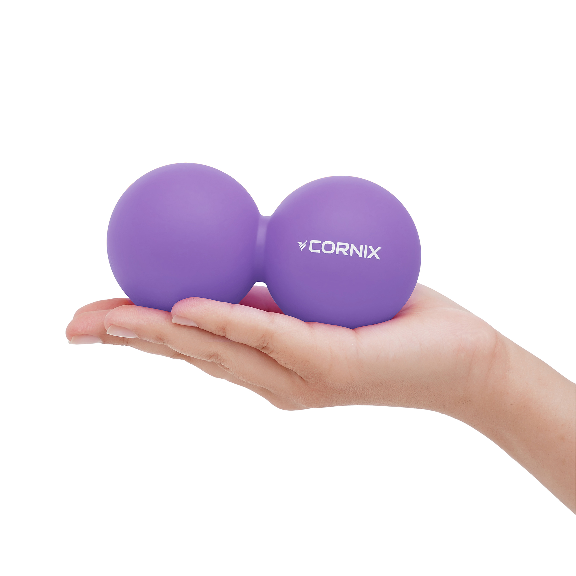 Масажний м'яч Cornix Lacrosse DuoBall 6.3 x 12.6 см XR-0114 Purple — фото 4