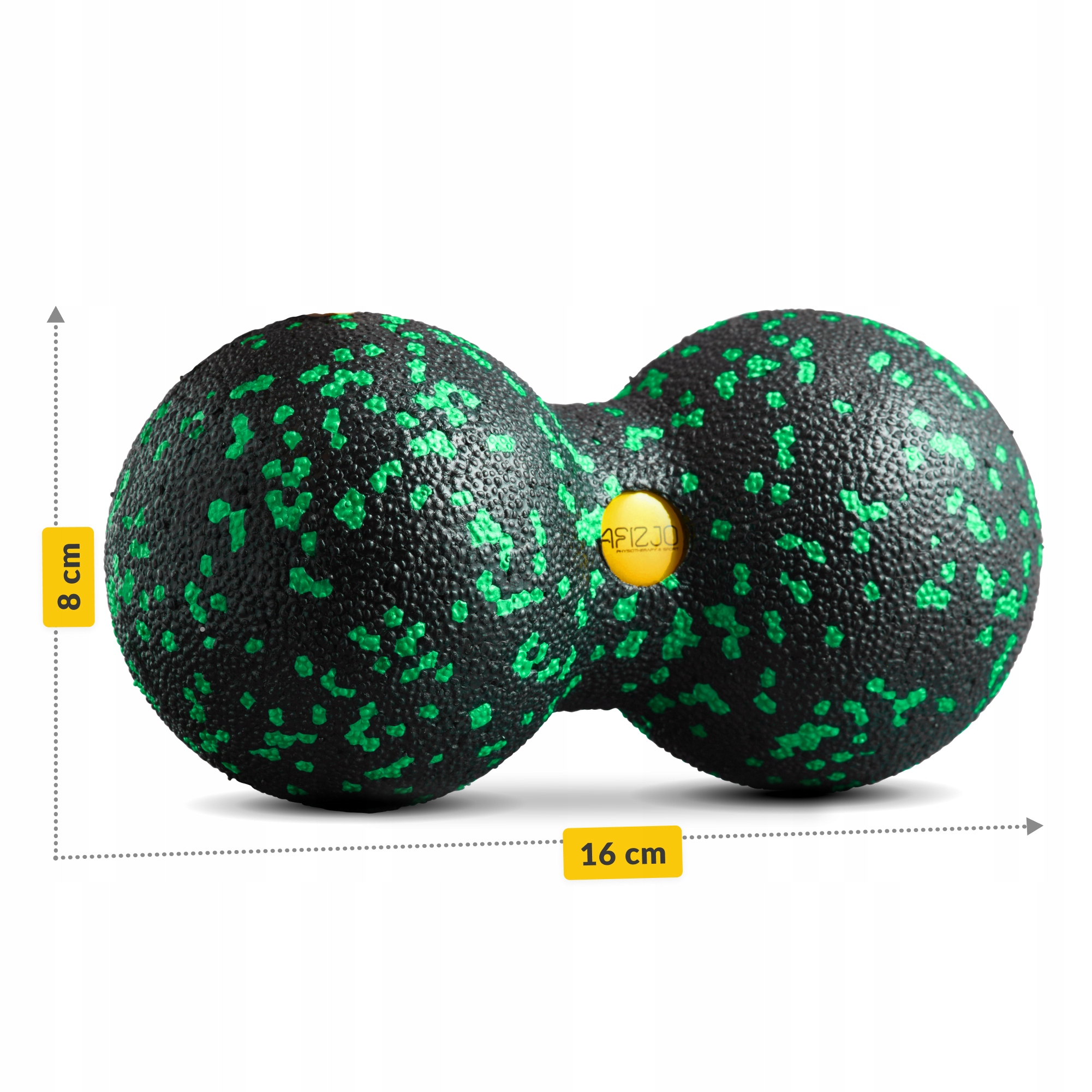 Масажний м'яч подвійний 4FIZJO EPP DuoBall 08 Black/Green (P-5907222931295) — фото 2