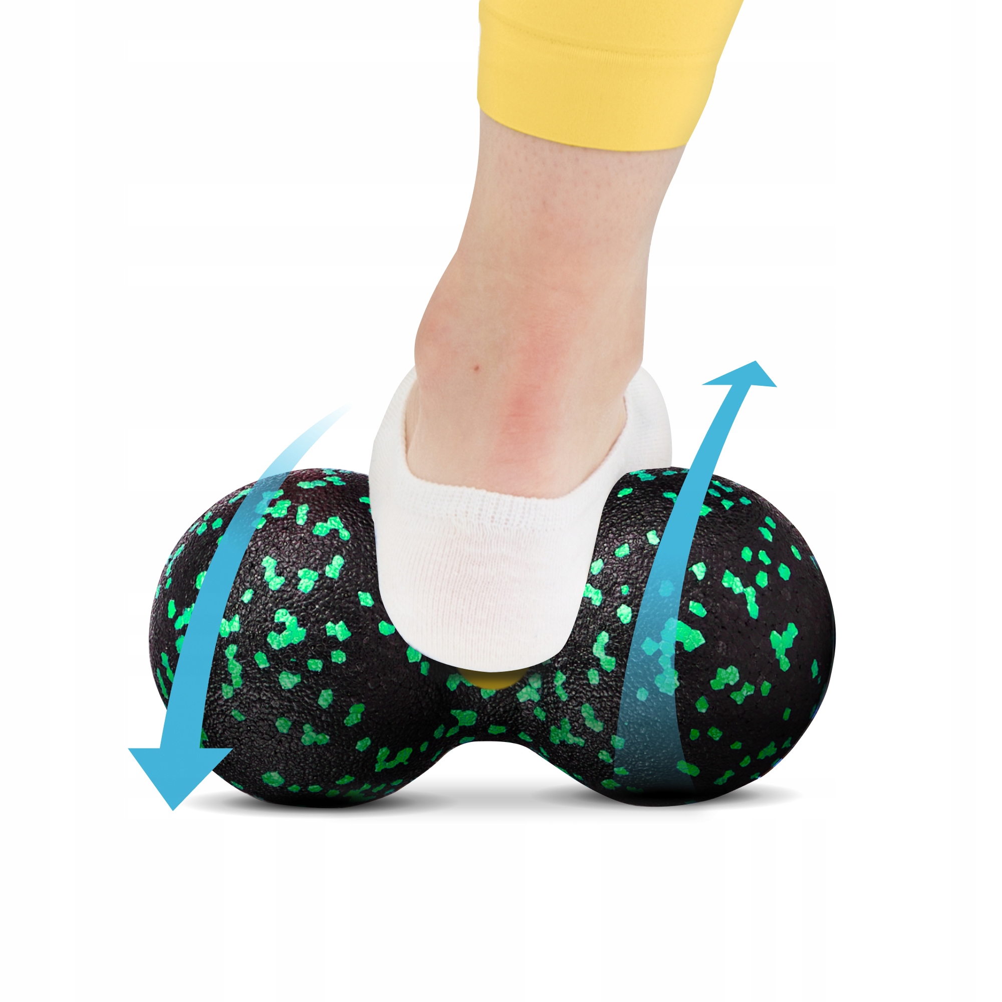 Масажний м'яч подвійний 4FIZJO EPP DuoBall 08 Black/Green (P-5907222931295) — фото 5