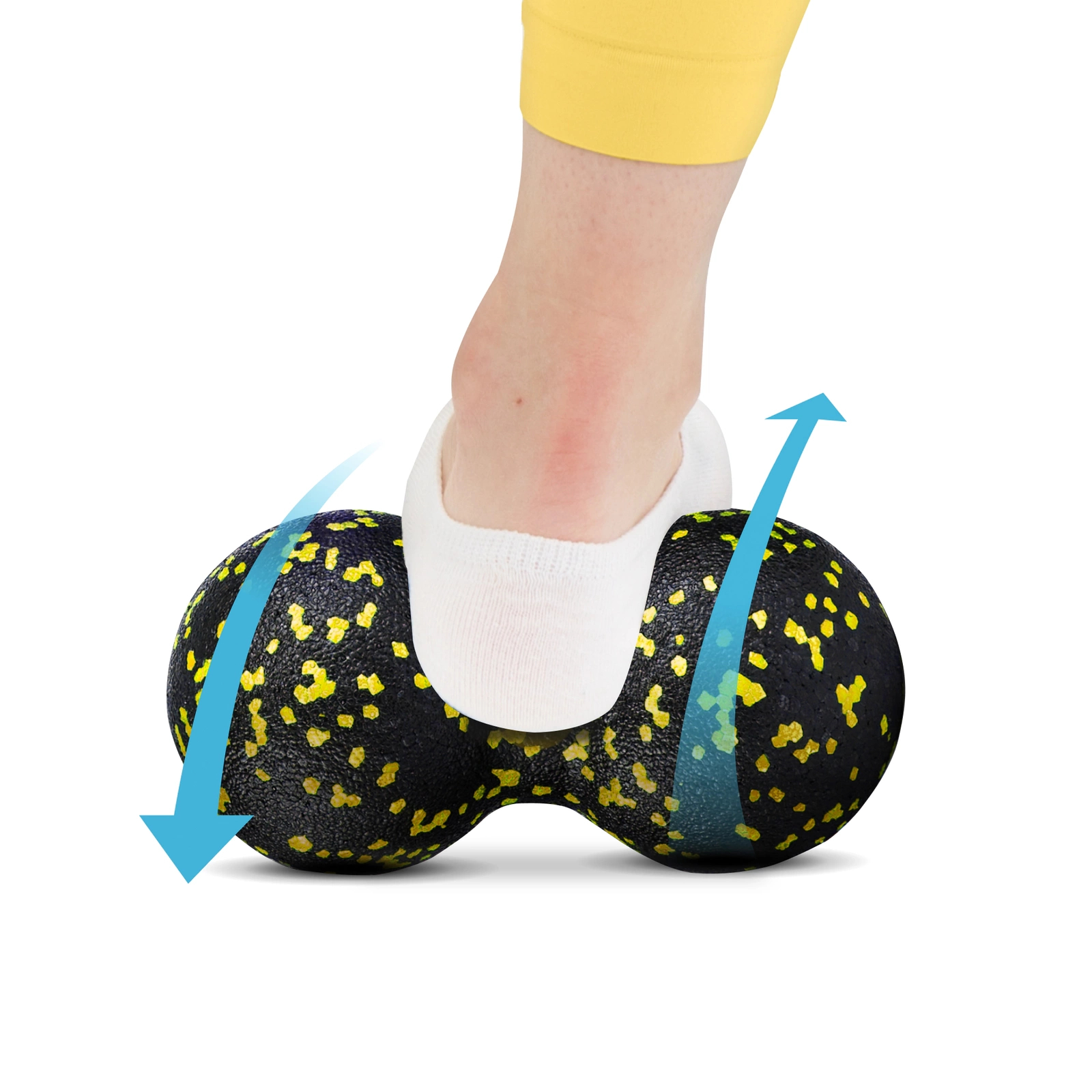 Масажний м'яч подвійний 4FIZJO EPP DuoBall 08 Black/Yellow (P-5907222931301) — фото 3