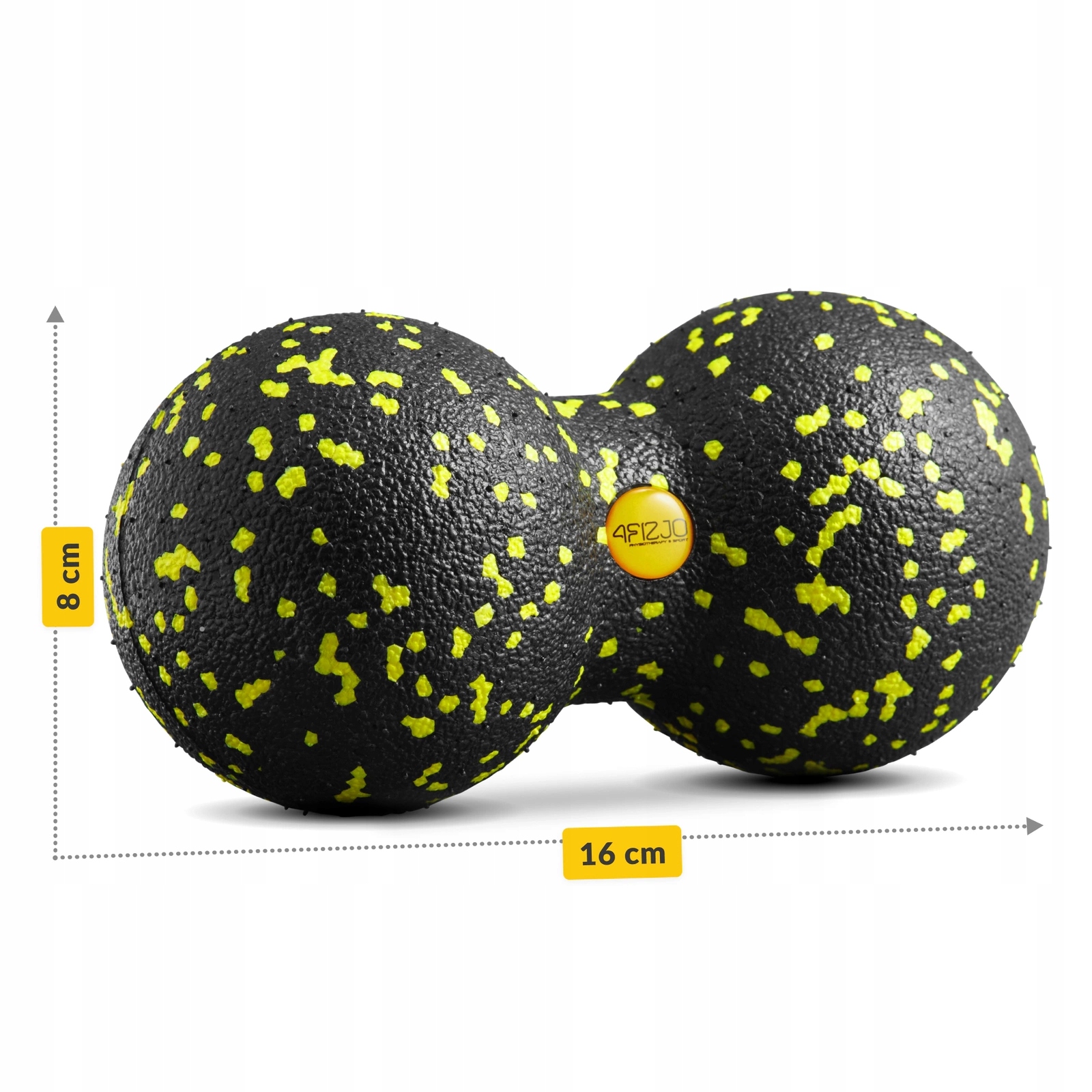 Масажний м'яч подвійний 4FIZJO EPP DuoBall 08 Black/Yellow (P-5907222931301) — мініатюра 6