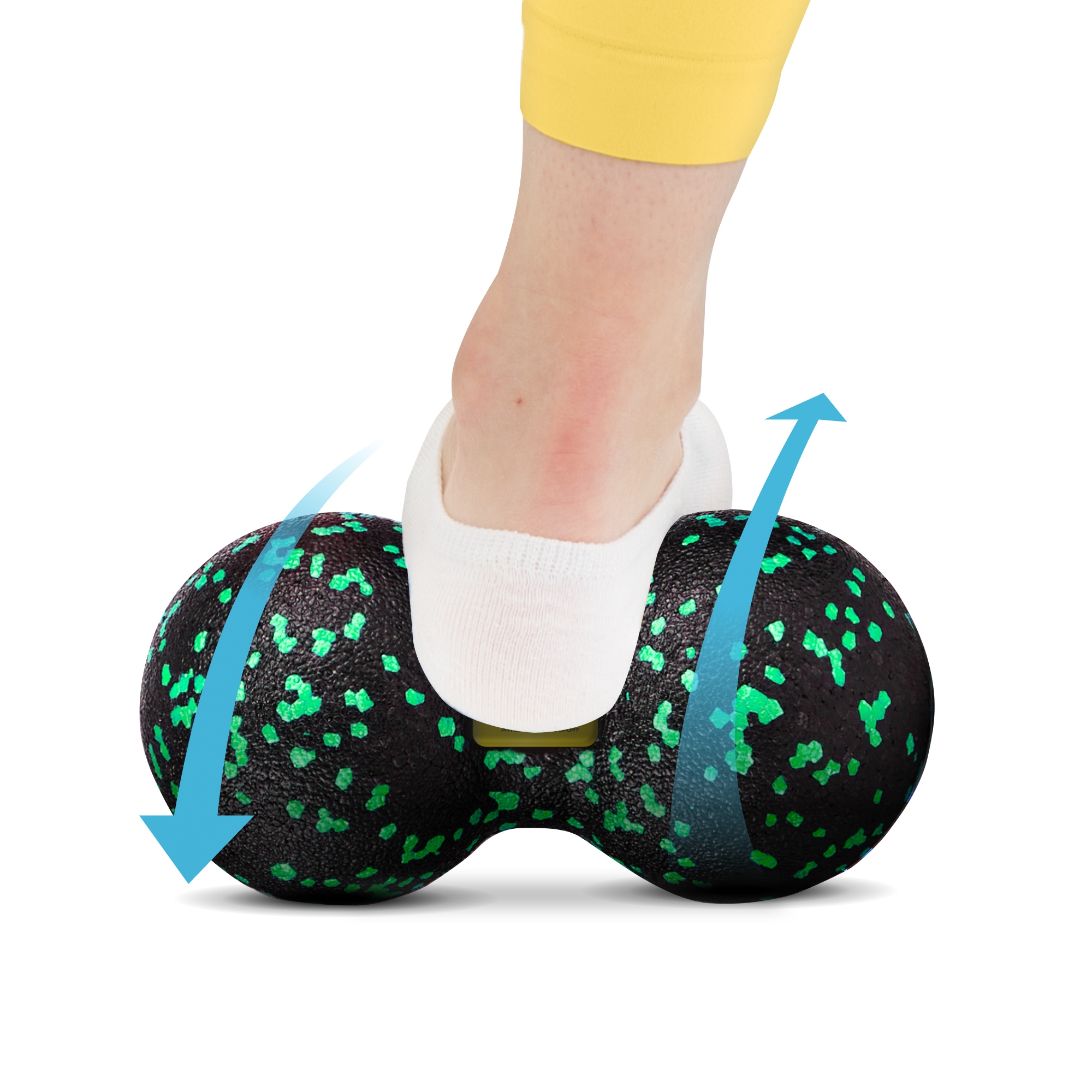Масажний м'яч подвійний 4FIZJO EPP DuoBall 12 Black/Green (P-5907222931325) — мініатюра 6