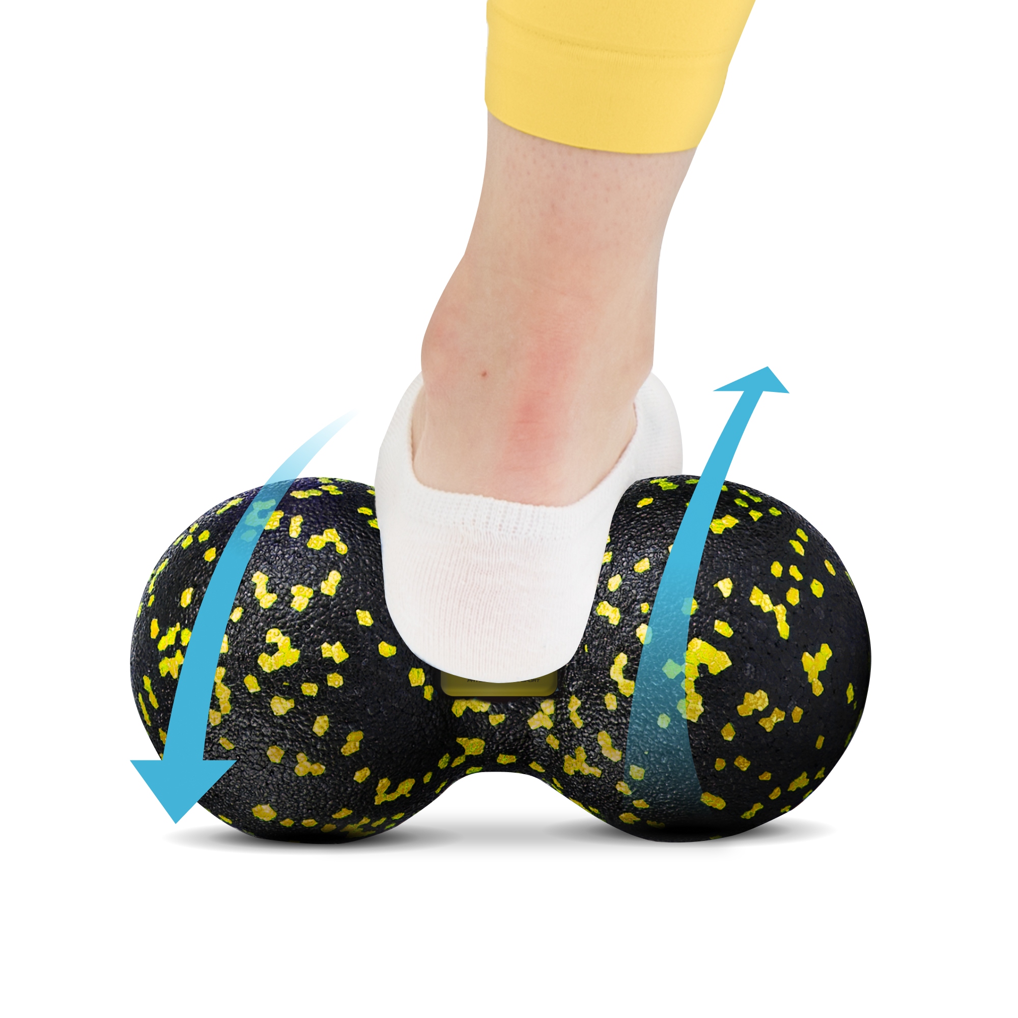 Масажний м'яч подвійний 4FIZJO EPP DuoBall 12 Black/Yellow (P-5907222931332) — фото 5