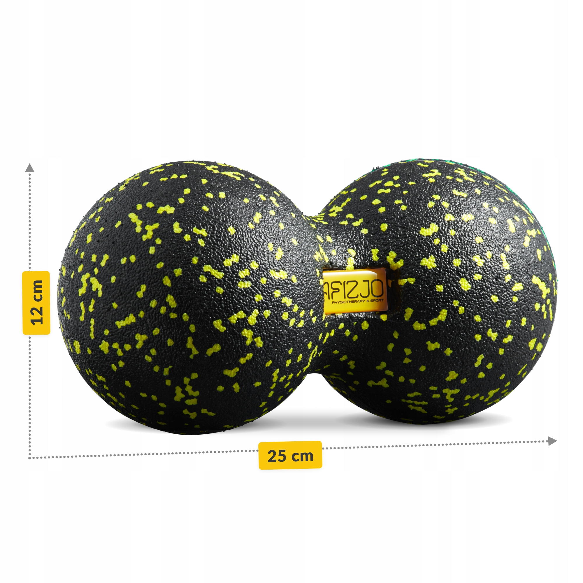 Масажний м'яч подвійний 4FIZJO EPP DuoBall 12 Black/Yellow (P-5907222931332) — мініатюра 6