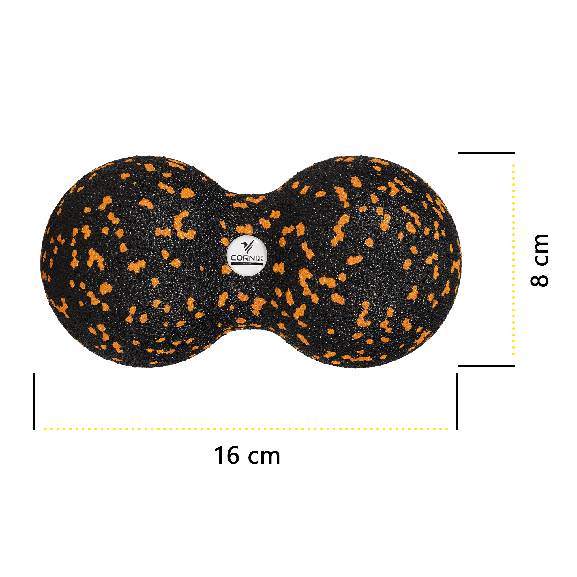 Масажний м'яч подвійний Cornix EPP DuoBall 8 x 16 см XR-0125 — мініатюра 6