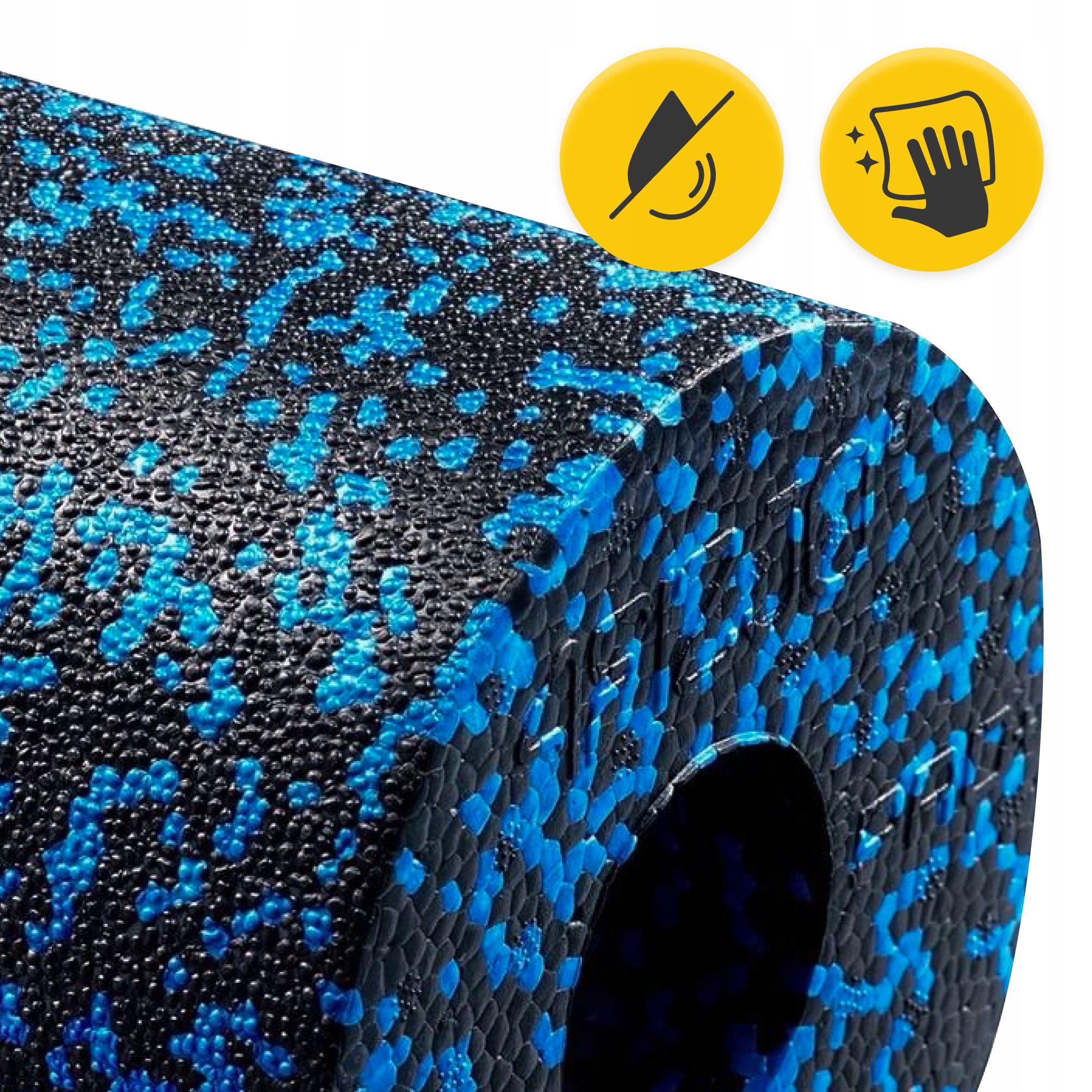 Масажний ролик 4FIZJO EPP PRO+ 33 x 14 см (валик, роллер) гладкий Black/Blue (P-5907222931417) — мініатюра 6