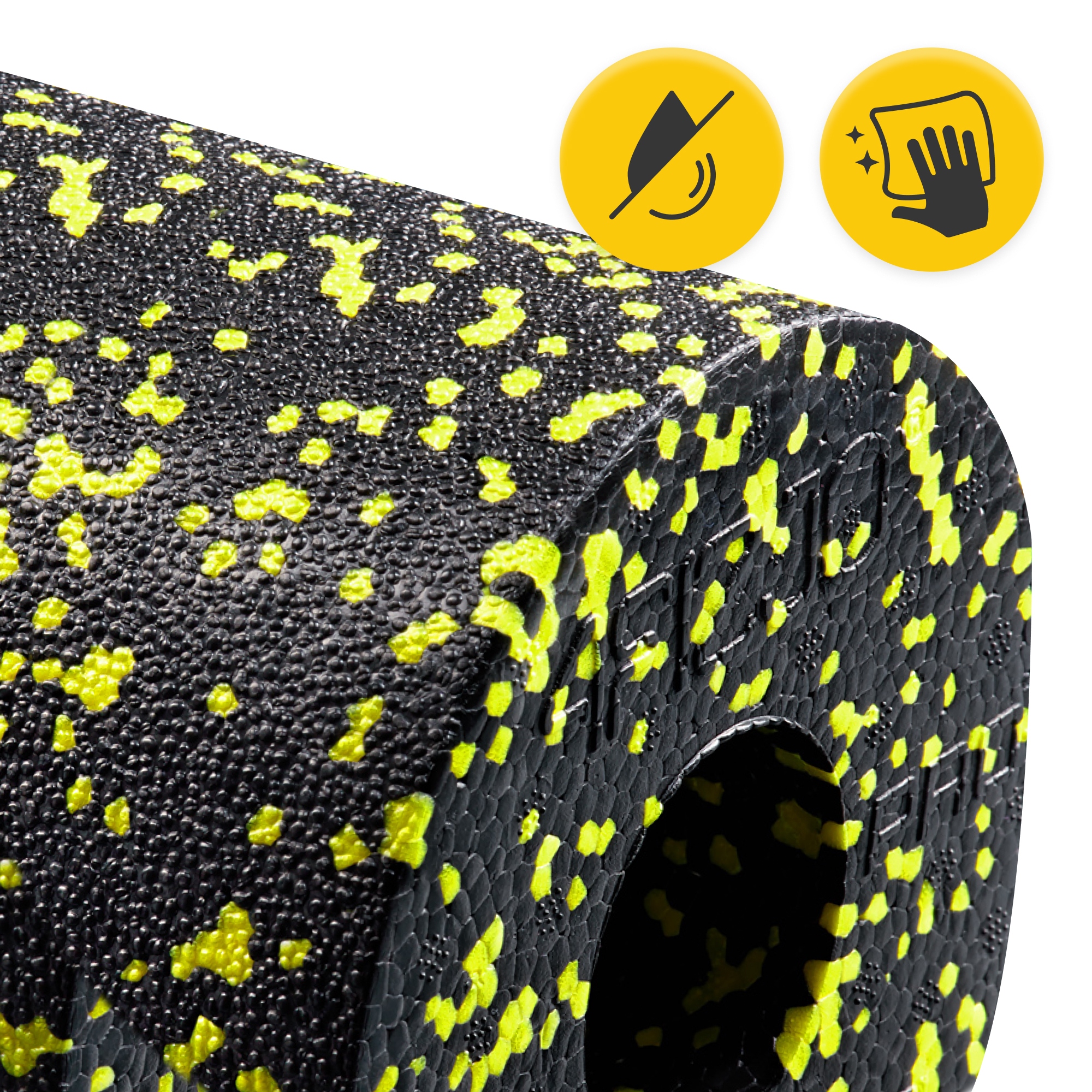 Масажний ролик 4FIZJO EPP PRO+ 45 x 14.5 см (валик, роллер) гладкий Black/Yellow (P-5907739310583) — фото 3