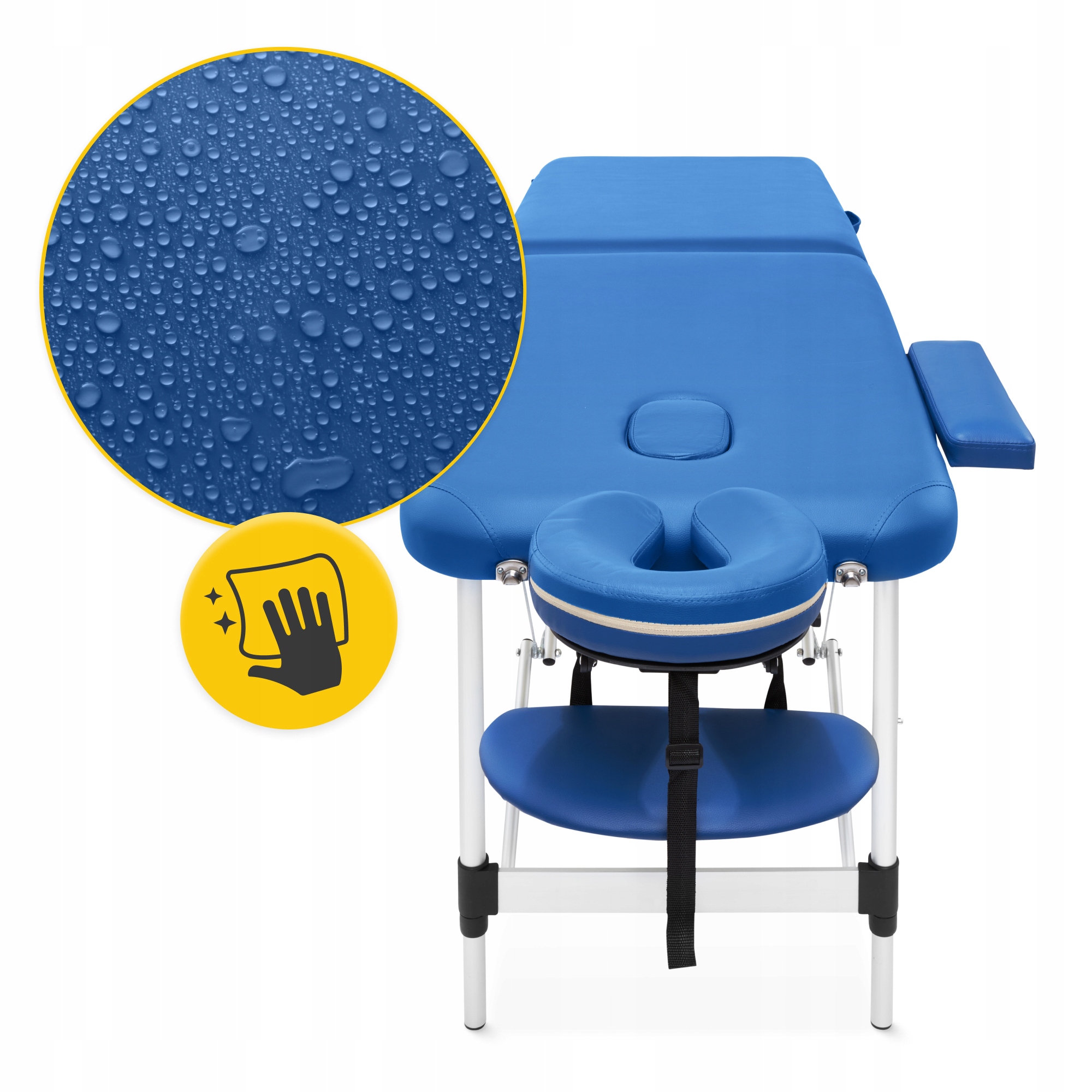 Масажний стіл складний 4FIZJO Massage Table Alu W60 Blue (P-5907739318404) — фото 4