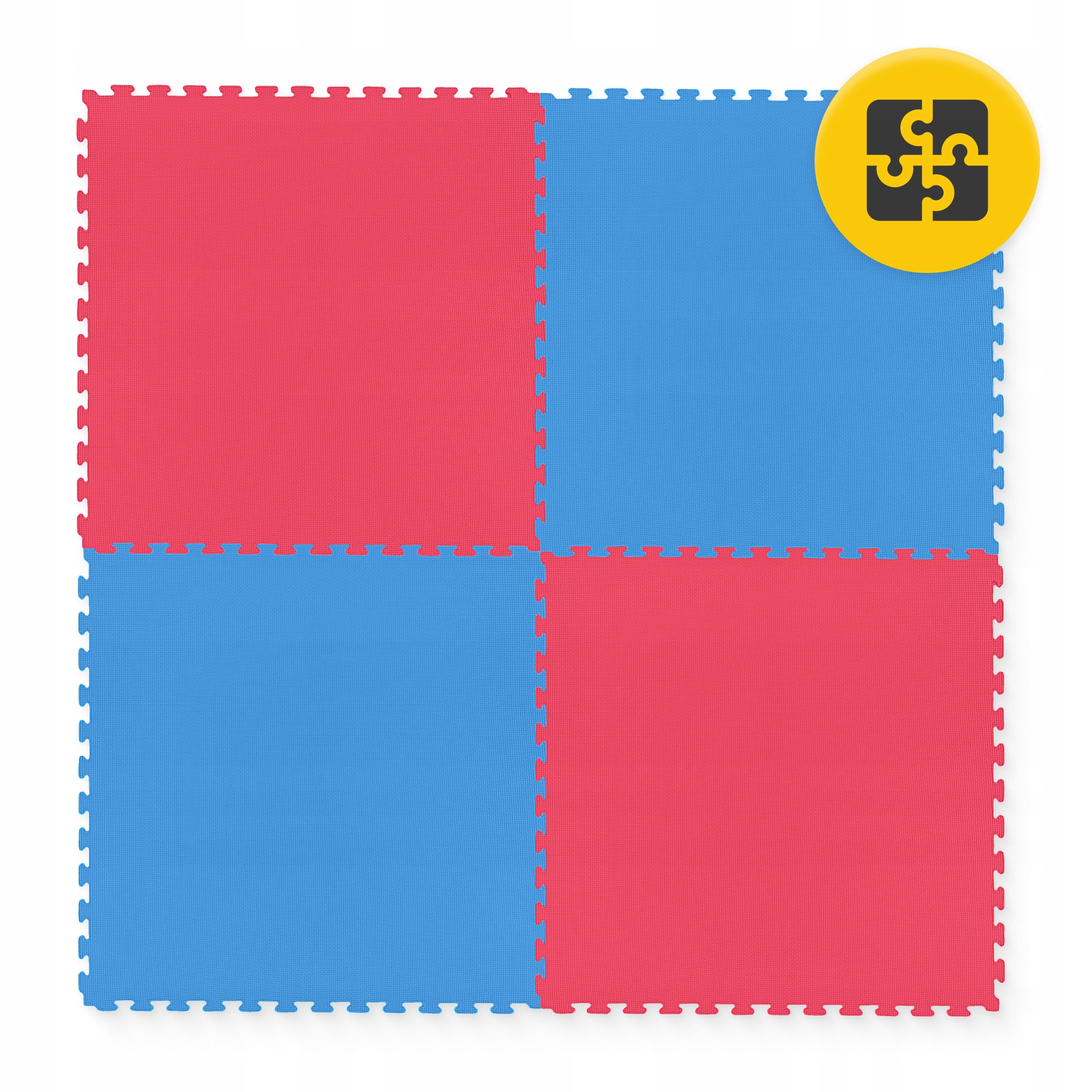 Мат-пазл (ласточкин хвіст) 4FIZJO Mat Puzzle EVA 100 x 100 x 2 cм Blue/Red (P-5907739310002) — фото 3