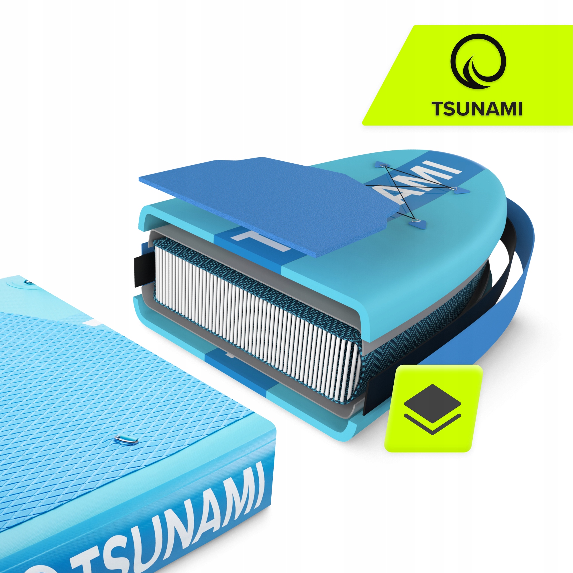 Надувна SUP дошка TSUNAMI 320 см з веслом Lagoon T02 (P-5907739314215) — мініатюра 7