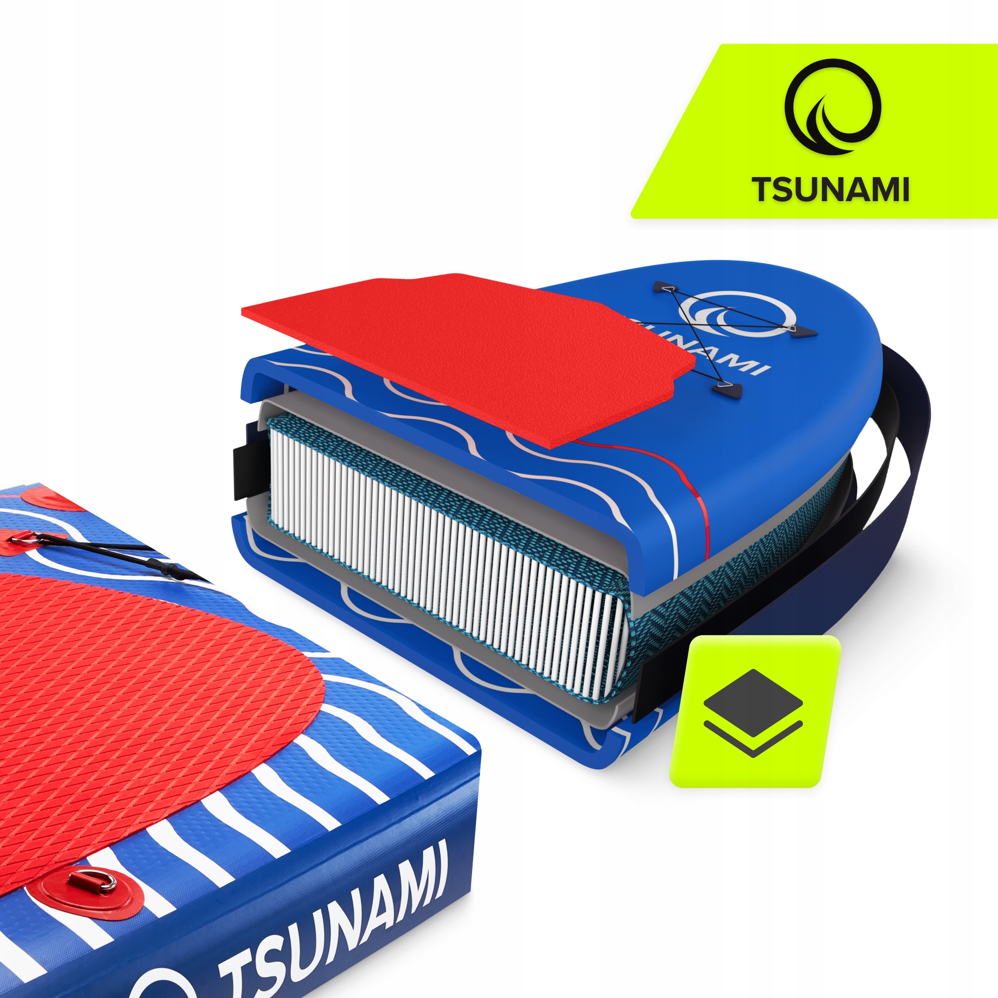 Надувна SUP дошка TSUNAMI 350 см з веслом Wave T04 (P-5907739314239) — мініатюра 6