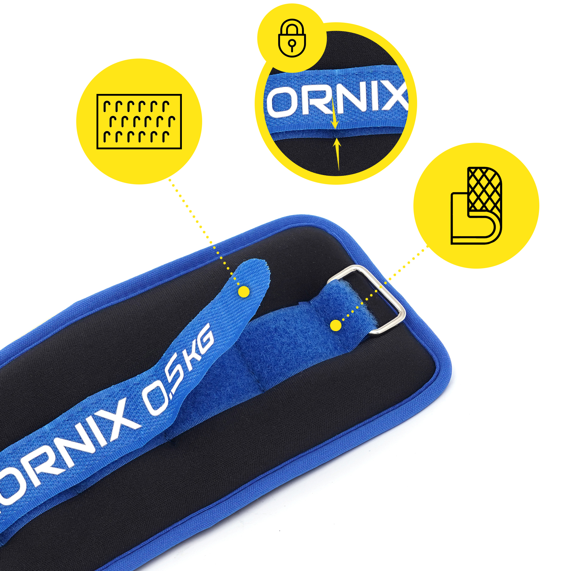 Обважнювачі-манжети для ніг та рук Cornix 2 x 0.5 кг XR-0172 — фото 5