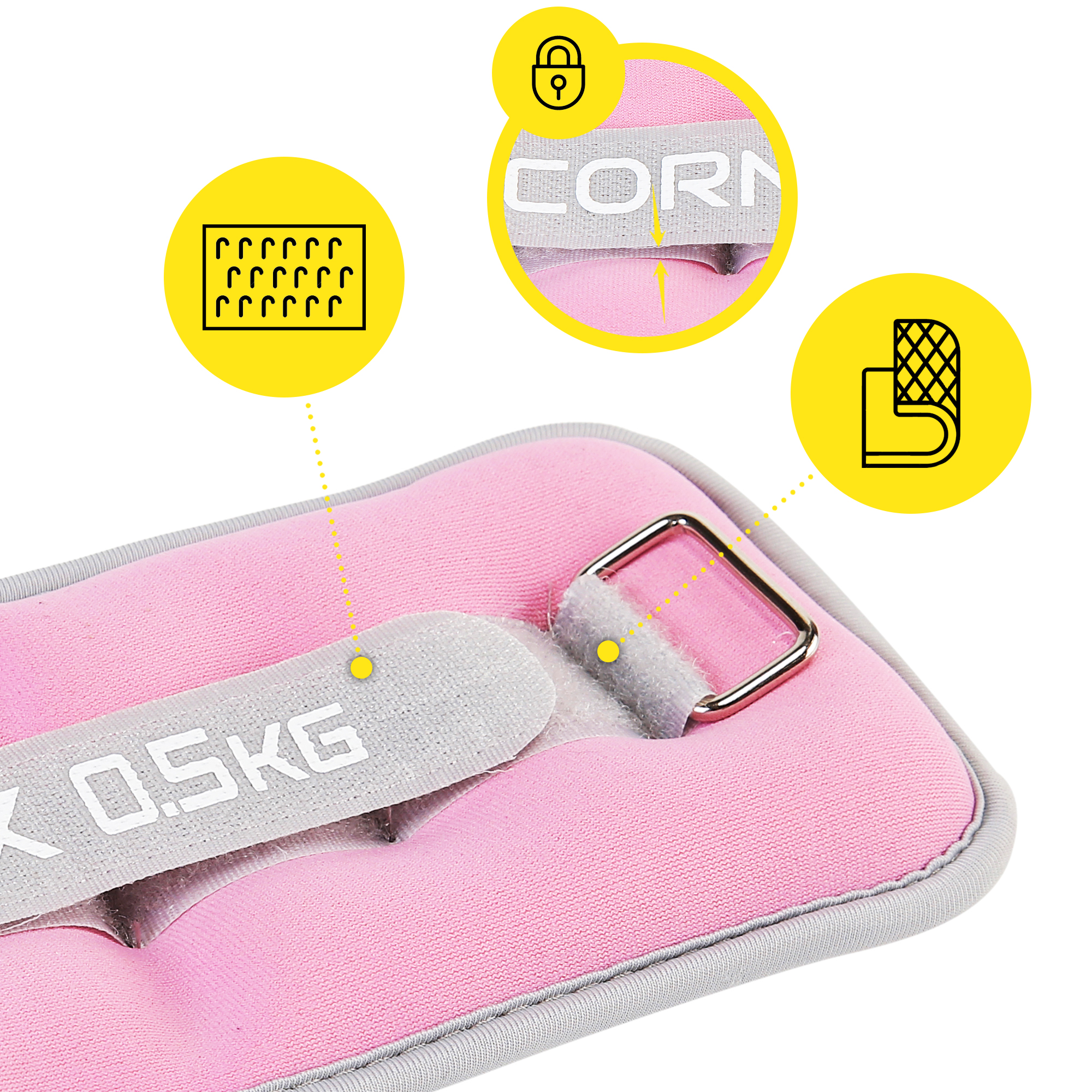 Обважнювачі-манжети для ніг та рук Cornix 2 x 0.5 кг XR-0358 — фото 2
