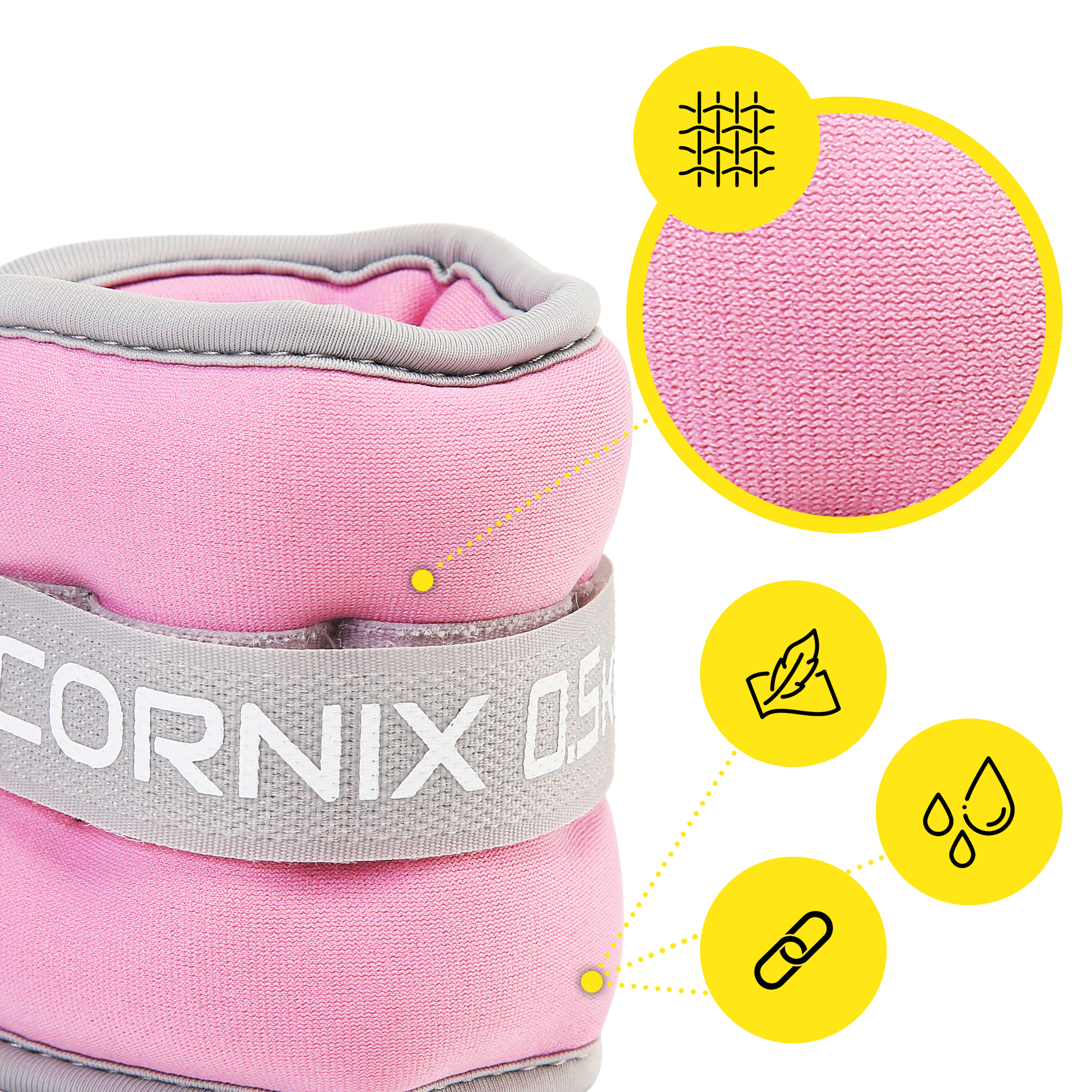 Обважнювачі-манжети для ніг та рук Cornix 2 x 0.5 кг XR-0358 — фото 4