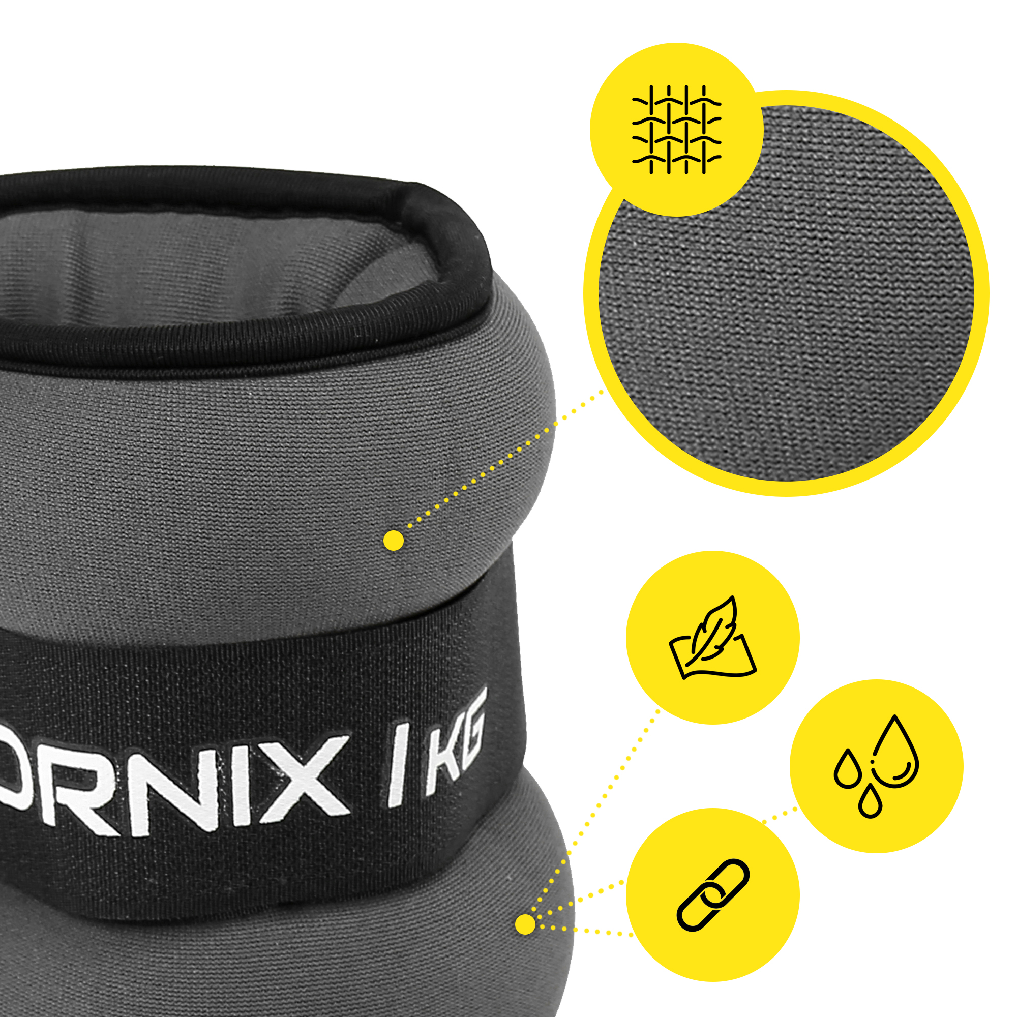 Обважнювачі-манжети для ніг та рук Cornix 2 x 1 кг XR-0355 — фото 4