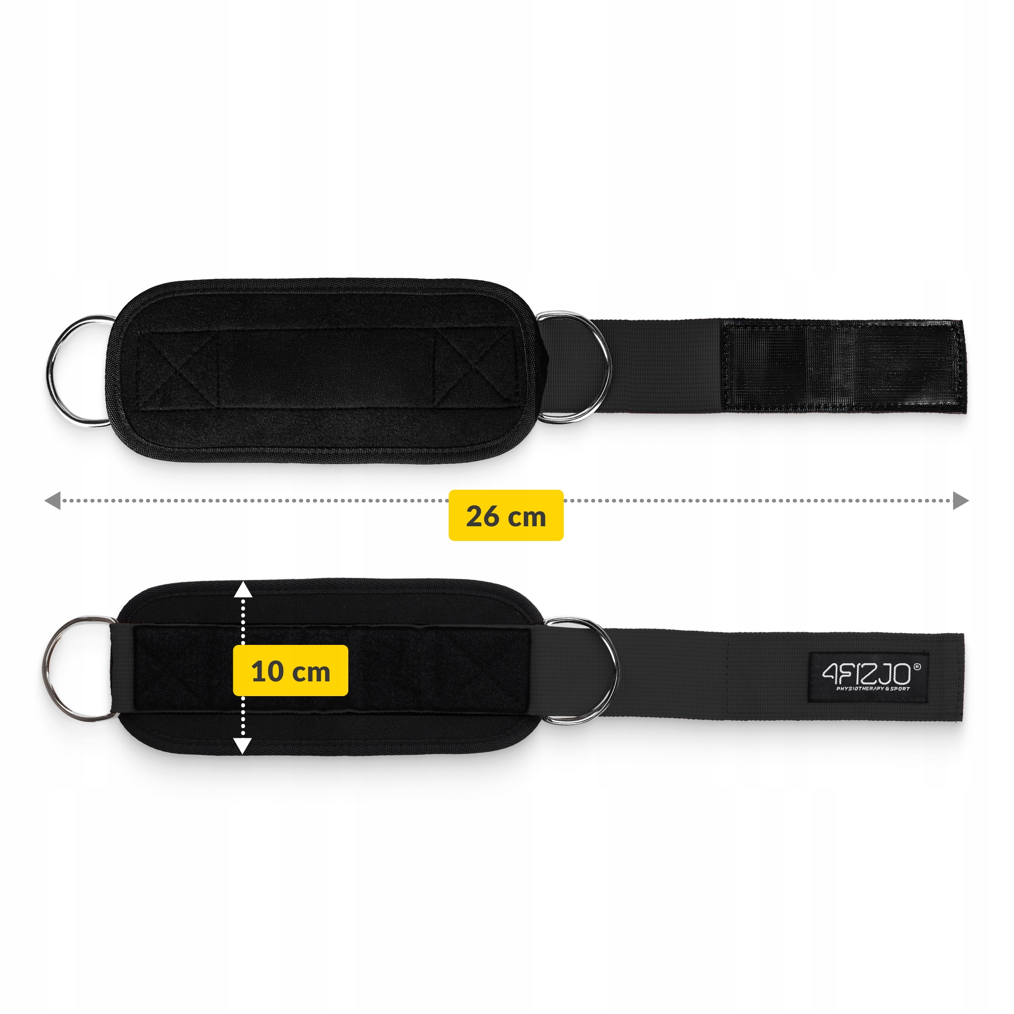 Манжети для тяги 4FIZJO Ankle Strap 2 шт Black (P-5907739311054) — мініатюра 7