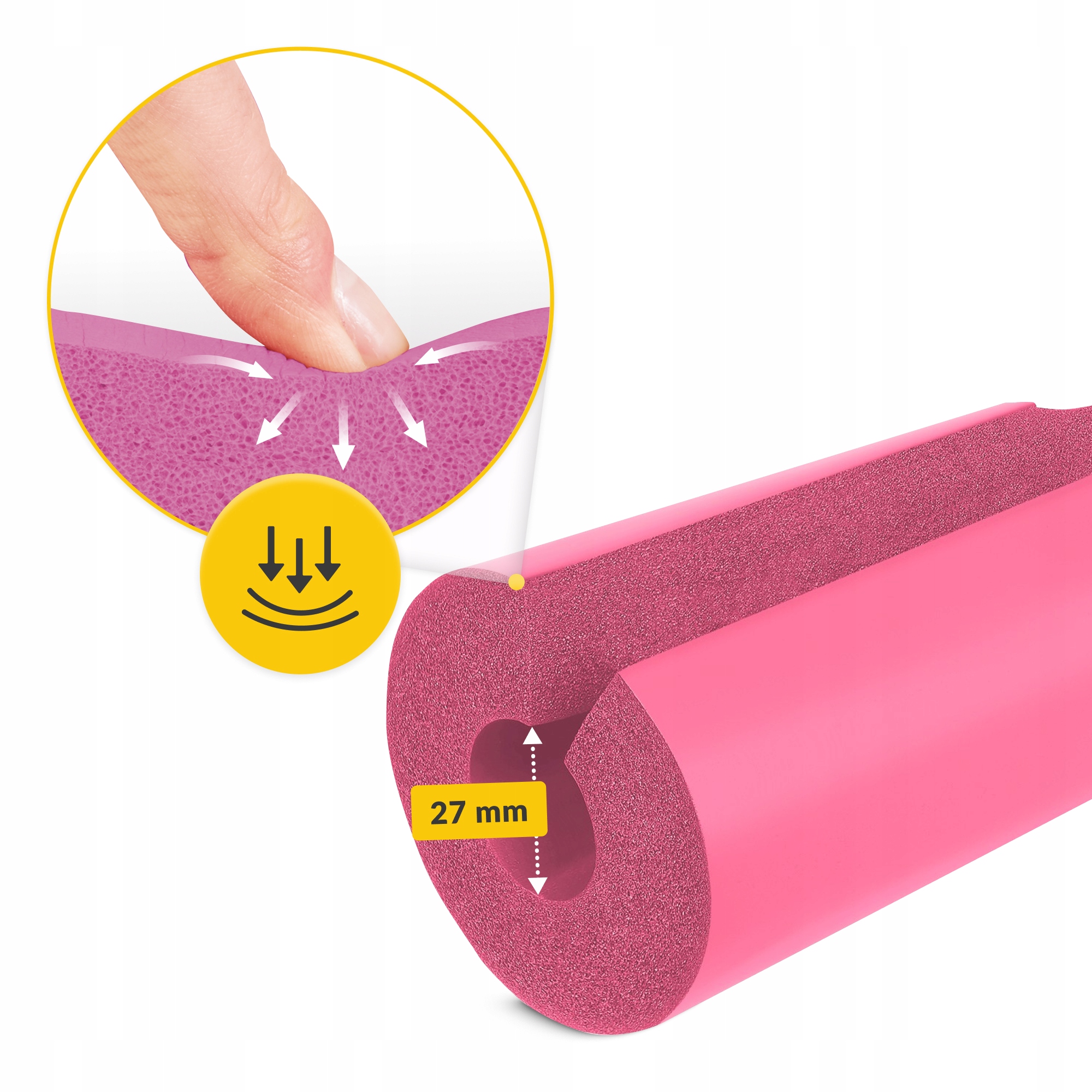 Накладка (бампер) на гриф 4FIZJO Barbell Pad Pink (P-5907739314727) — фото 4