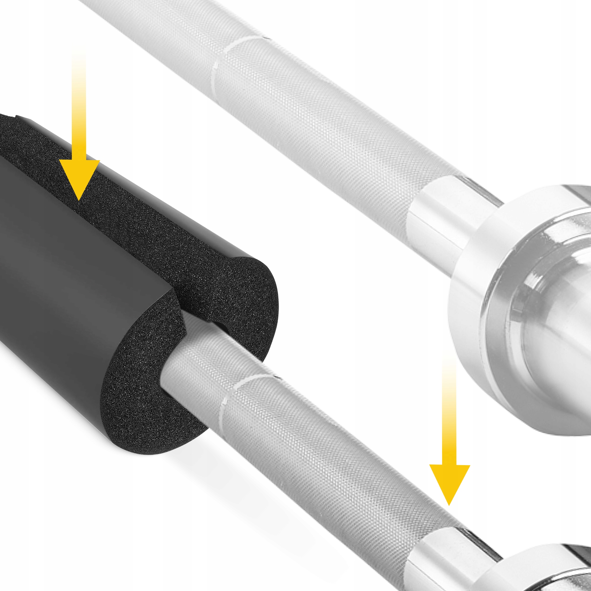 Накладка (бампер) на гриф 4FIZJO Barbell Pad Black (P-5907739311894) — мініатюра 6