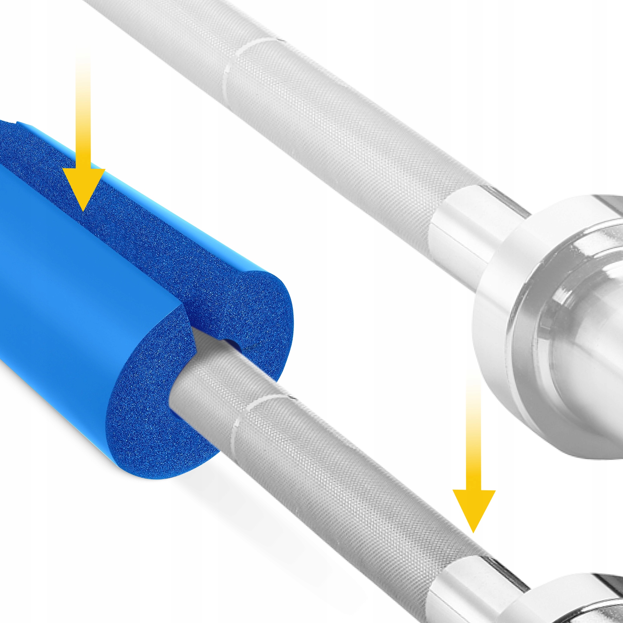 Накладка (бампер) на гриф 4FIZJO Barbell Pad Blue (P-5907739314734) — мініатюра 6