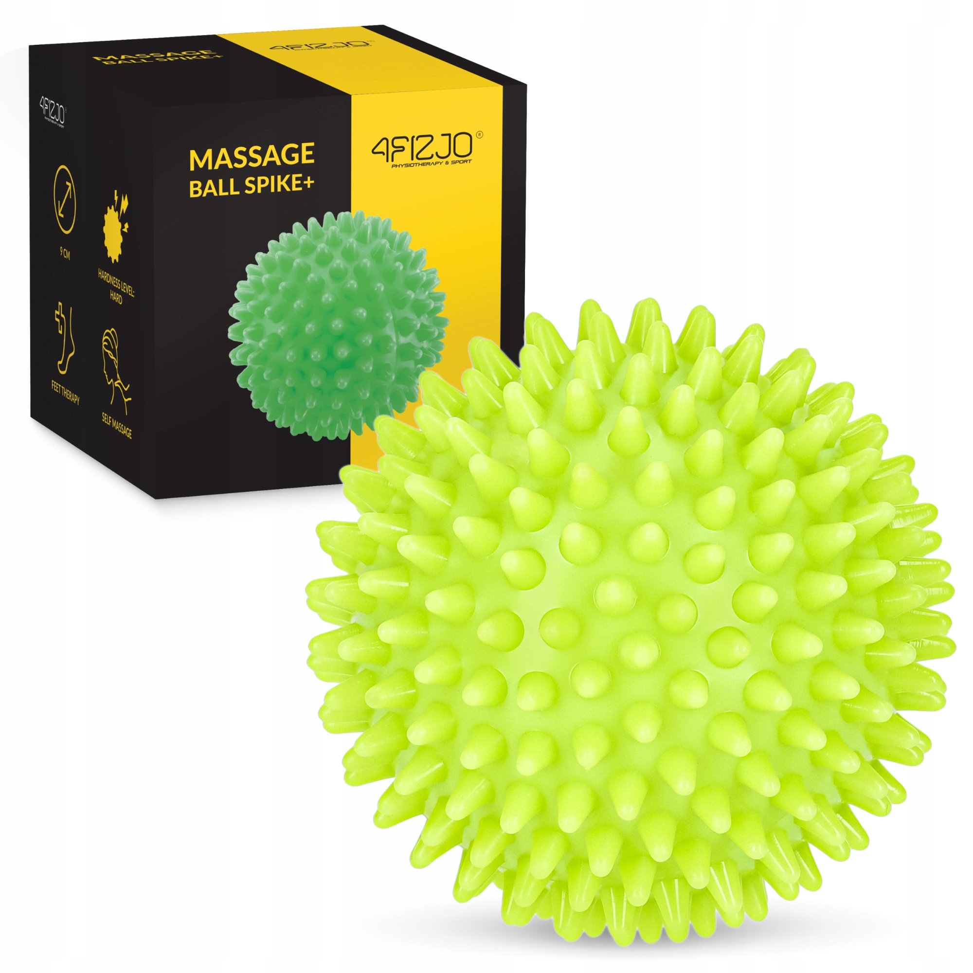 Масажний м'яч з шипами 4FIZJO Spike Ball 9 см (P-5907739311412) — фото 1