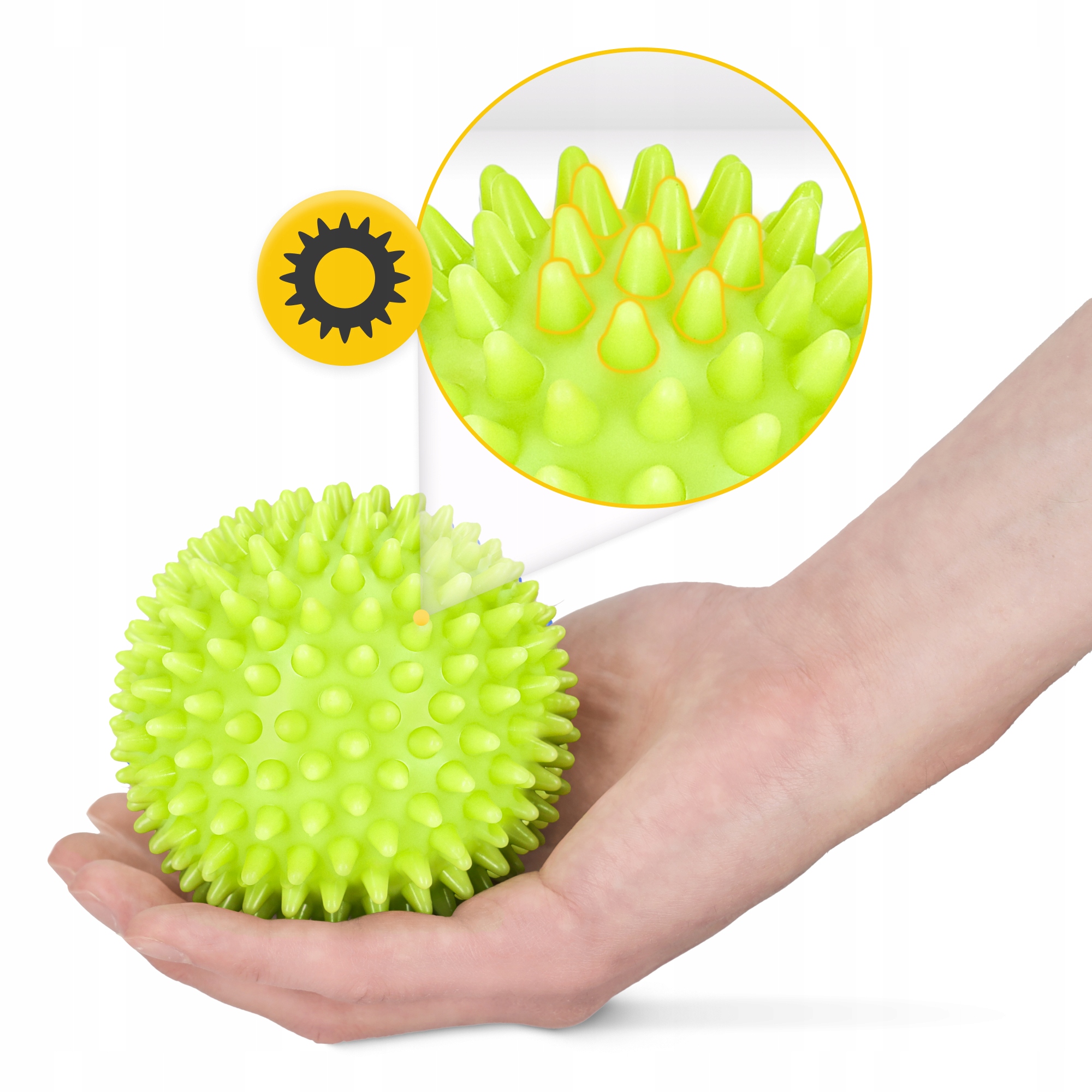 Масажний м'яч з шипами 4FIZJO Spike Ball 9 см (P-5907739311412) — фото 2