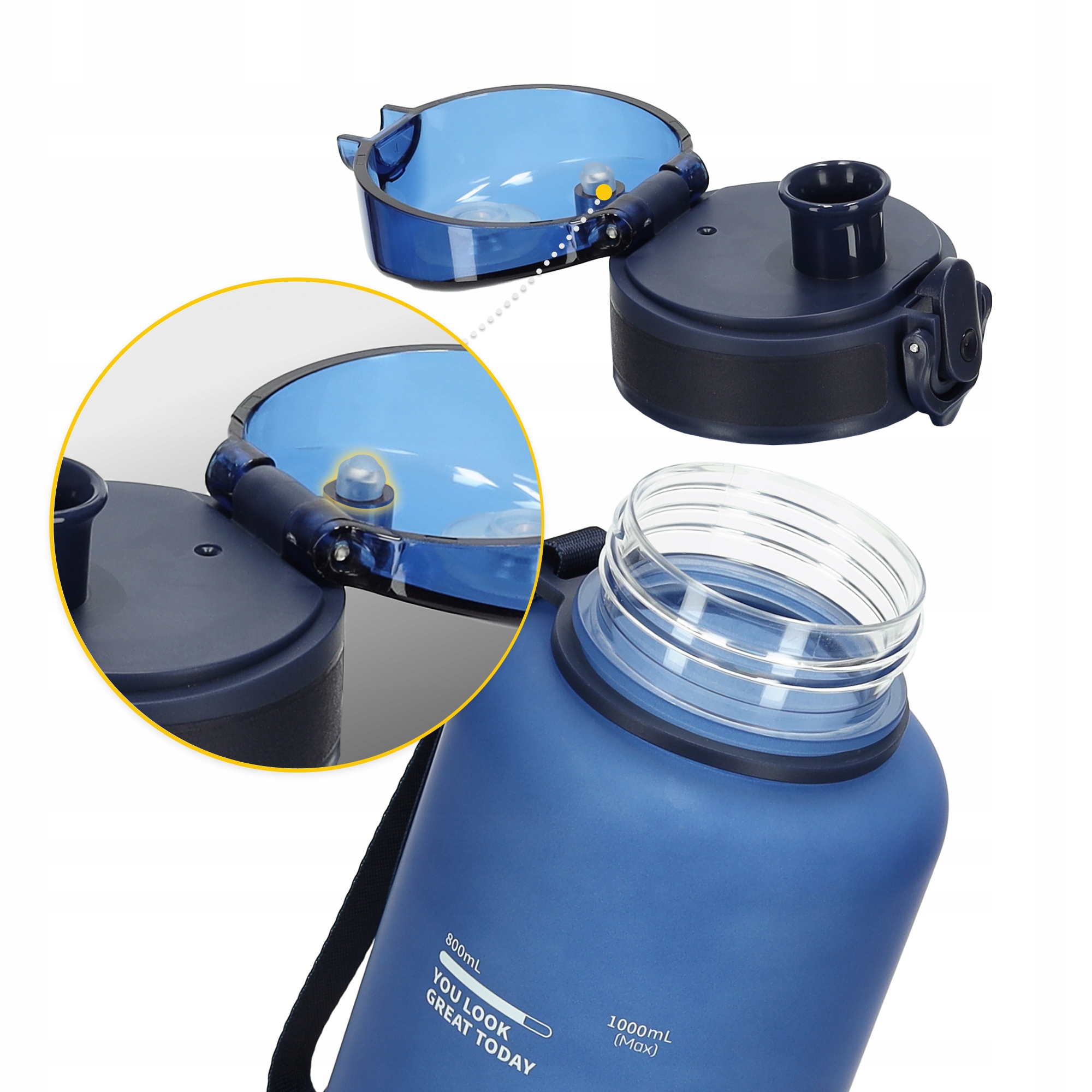 Пляшка для води спортивна 4FIZJO 1000 мл Blue (P-5905973403771) — мініатюра 7