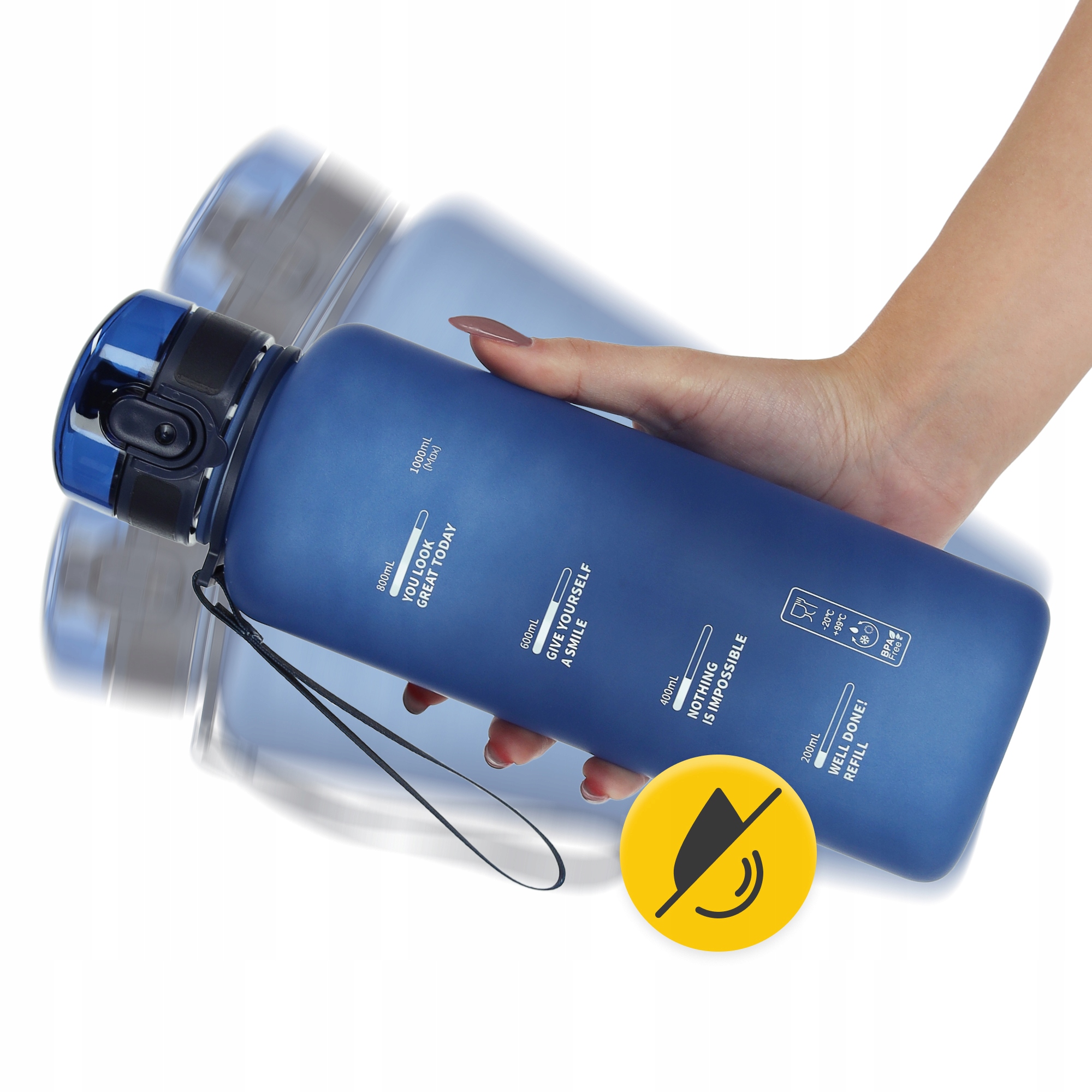 Пляшка для води спортивна 4FIZJO 1000 мл Blue (P-5905973403771) — мініатюра 8