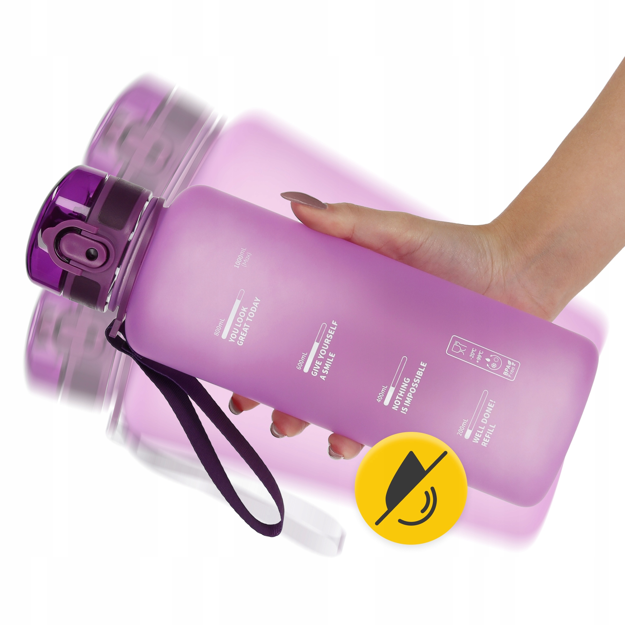Пляшка для води спортивна 4FIZJO 1000 мл Pink (P-5905973403764) — мініатюра 6