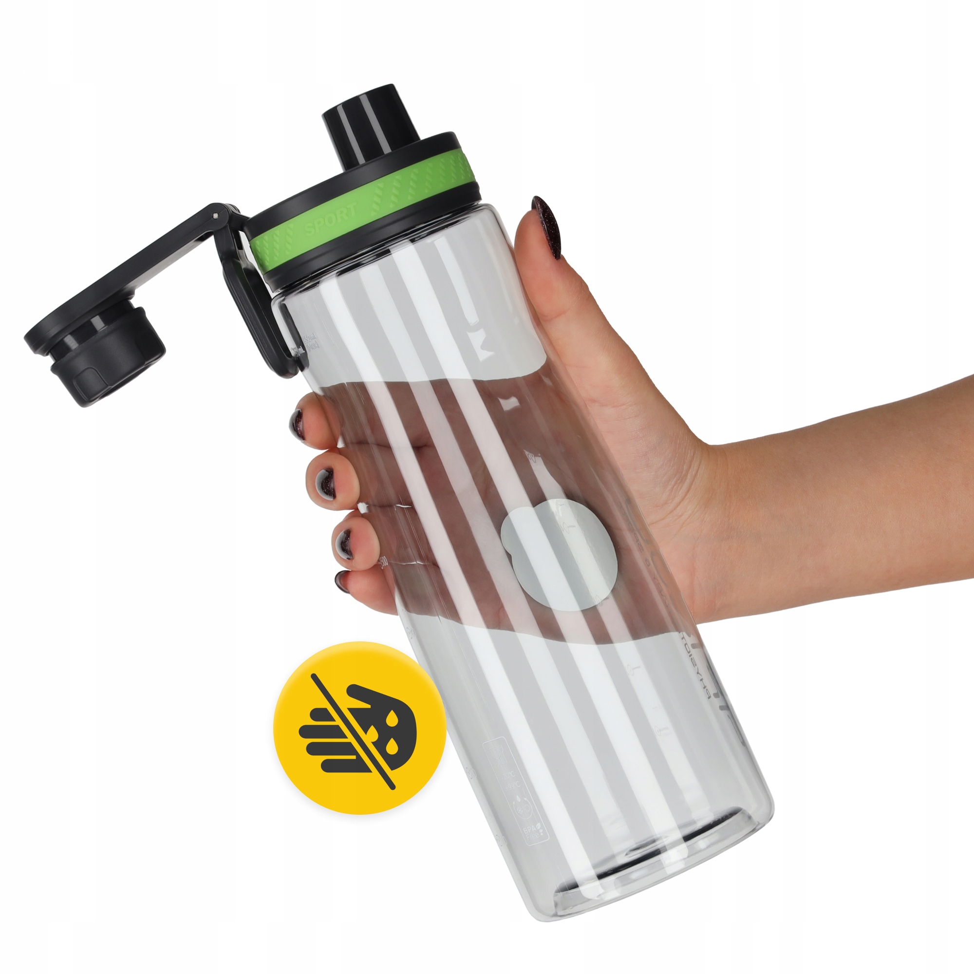 Пляшка для води спортивна 4FIZJO 850 мл Green (P-5905973403801) — мініатюра 9