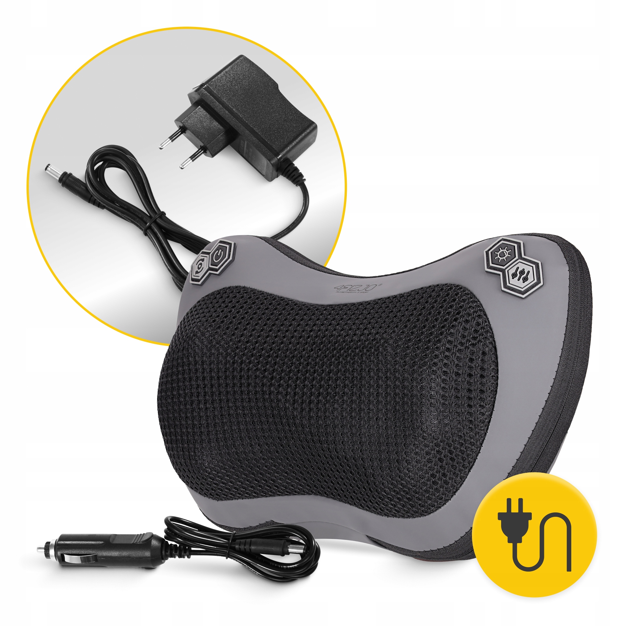 Подушка-масажер 4FIZJO Shiatsu Pro+ Black (P-5907739319159)