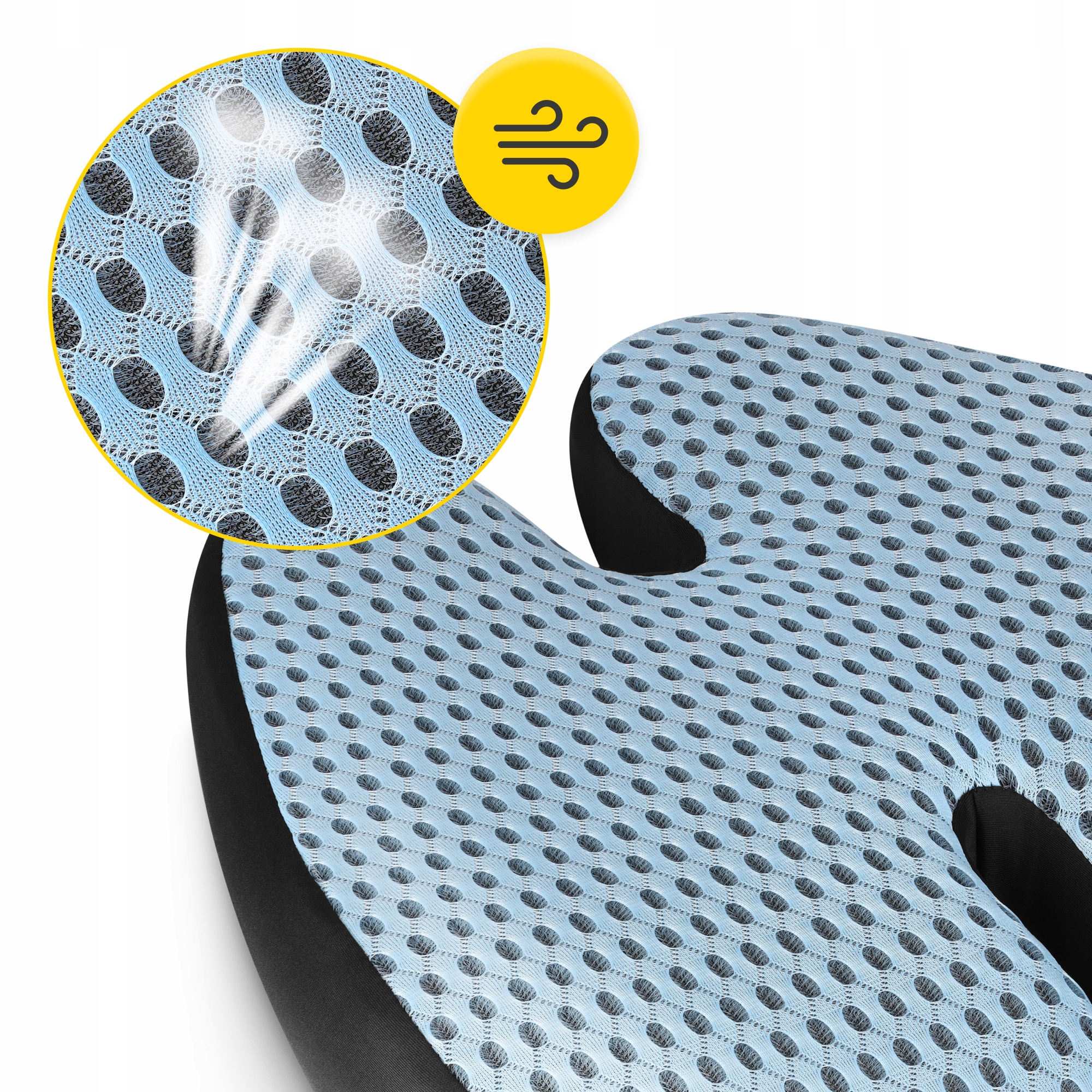 Ортопедична подушка 4FIZJO для спини 41 x 40 см Sky Blue (P-5907739318770) — мініатюра 7