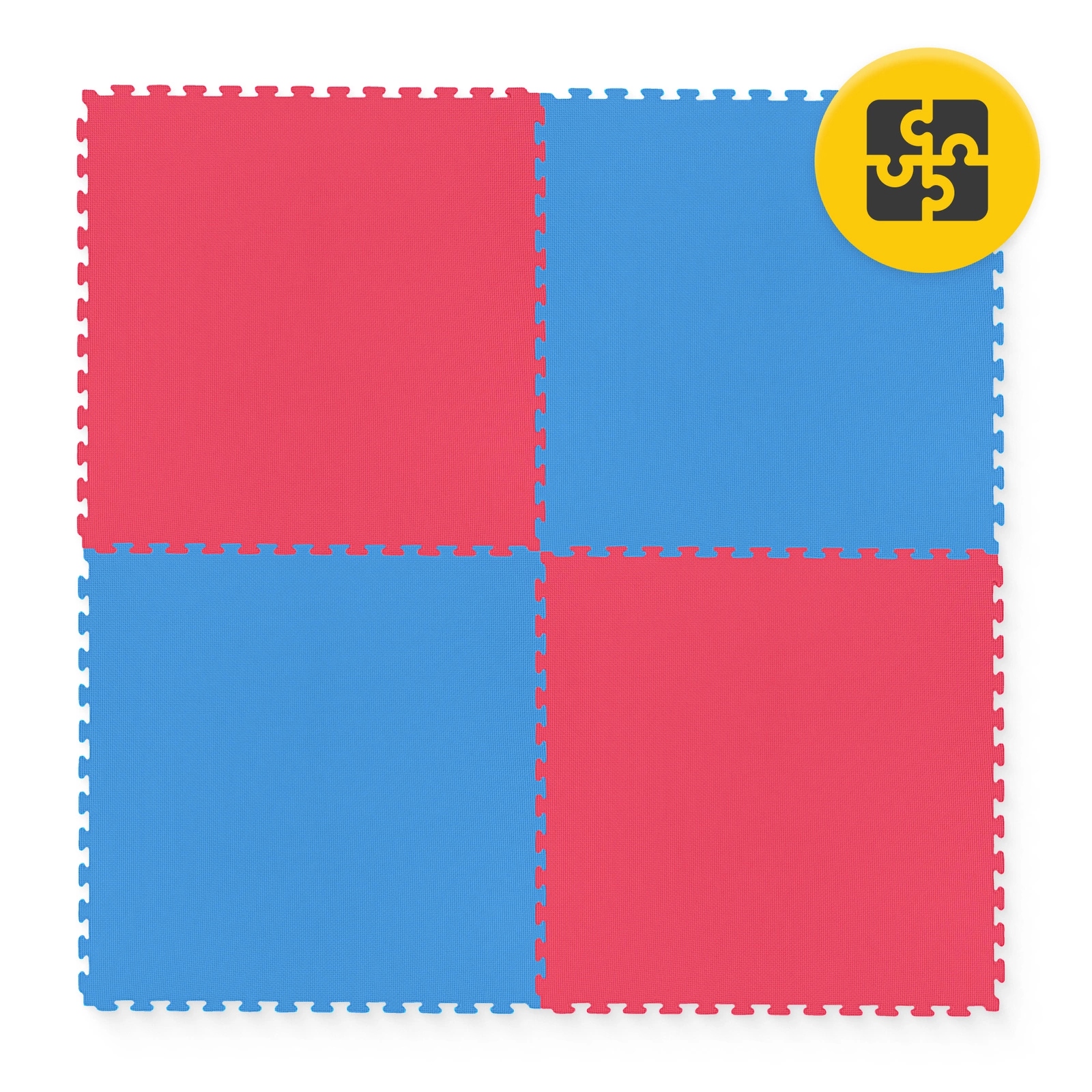 Мат-пазл (ласточкин хвіст) 4FIZJO Mat Puzzle EVA 100 x 100 x 4 cм Blue/Red (P-5907739310668) — мініатюра 7