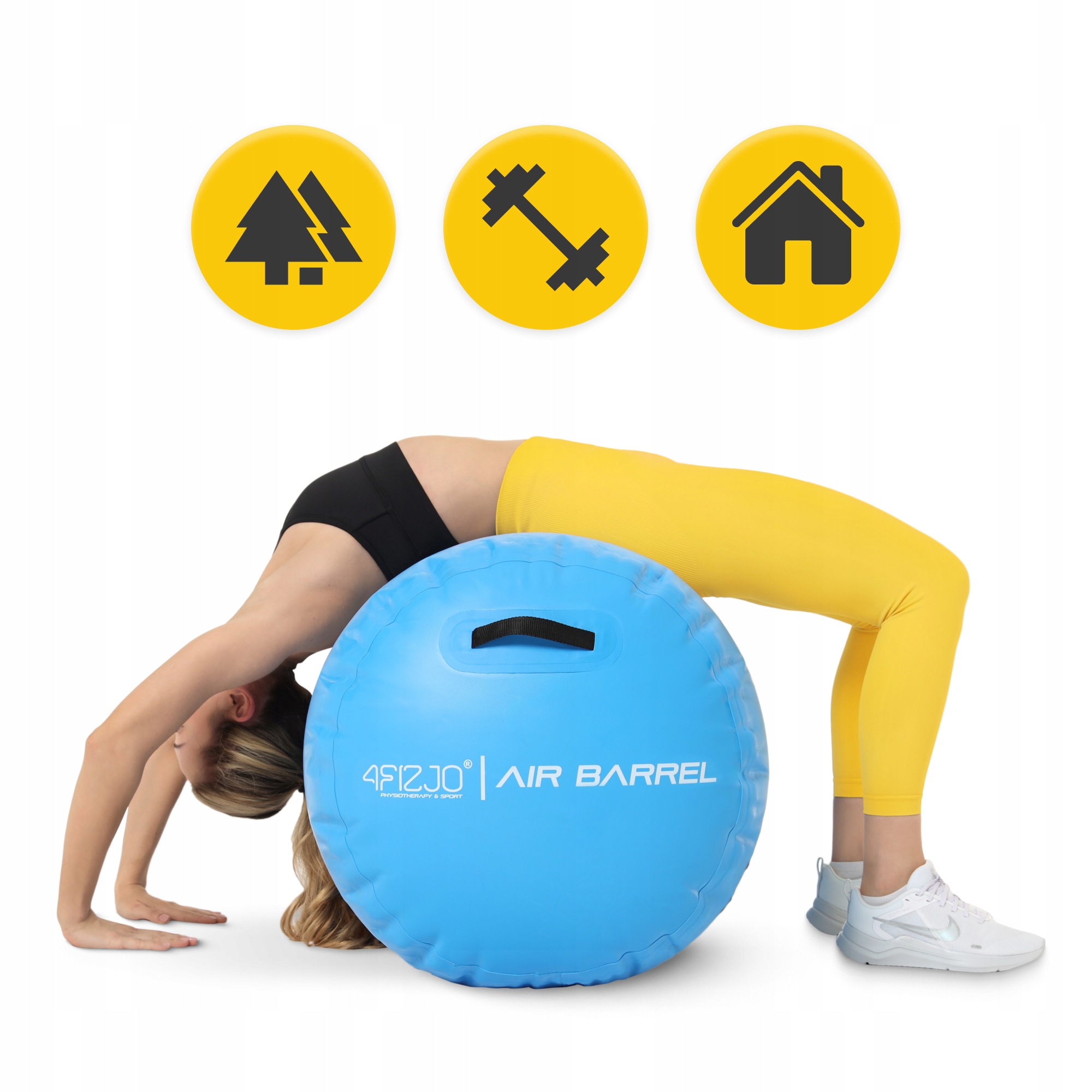 Повітряна бочка для гімнастики 4FIZJO Air Barrel 100 x 60 см Blue (P-5905973403108) — мініатюра 6