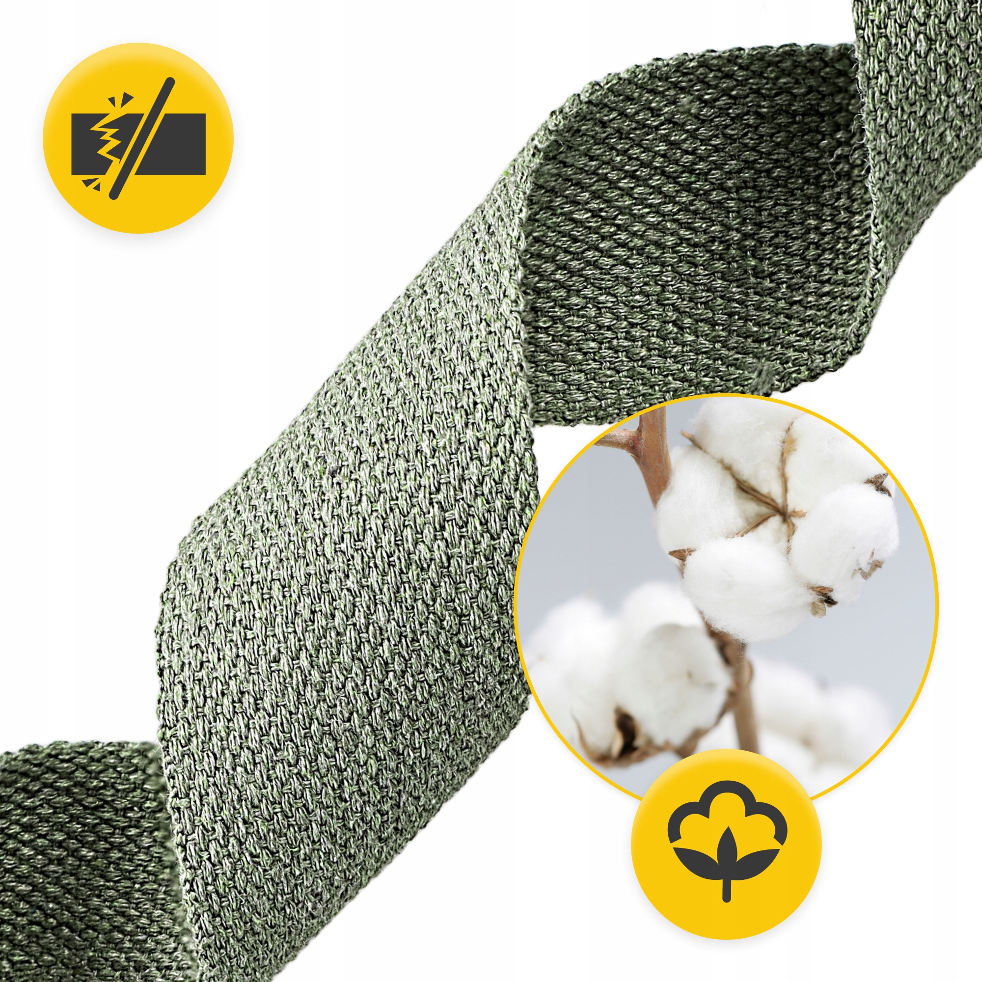 Ремінь для йоги 4FIZJO 300 см Olive (P-5907739318442) — мініатюра 9
