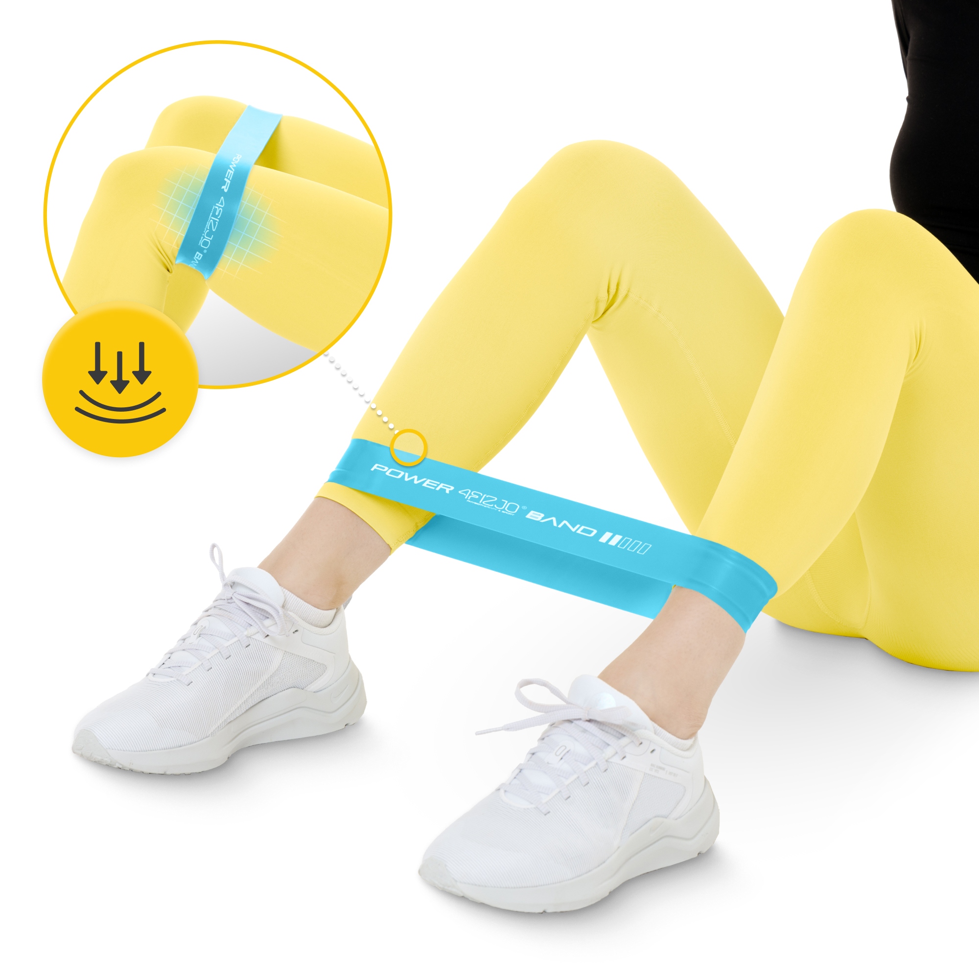 Резинка для фітнесу 4FIZJO Mini Power Band 0.6 мм 1-5 кг Sky Blue (P-5907222931103) — фото 3